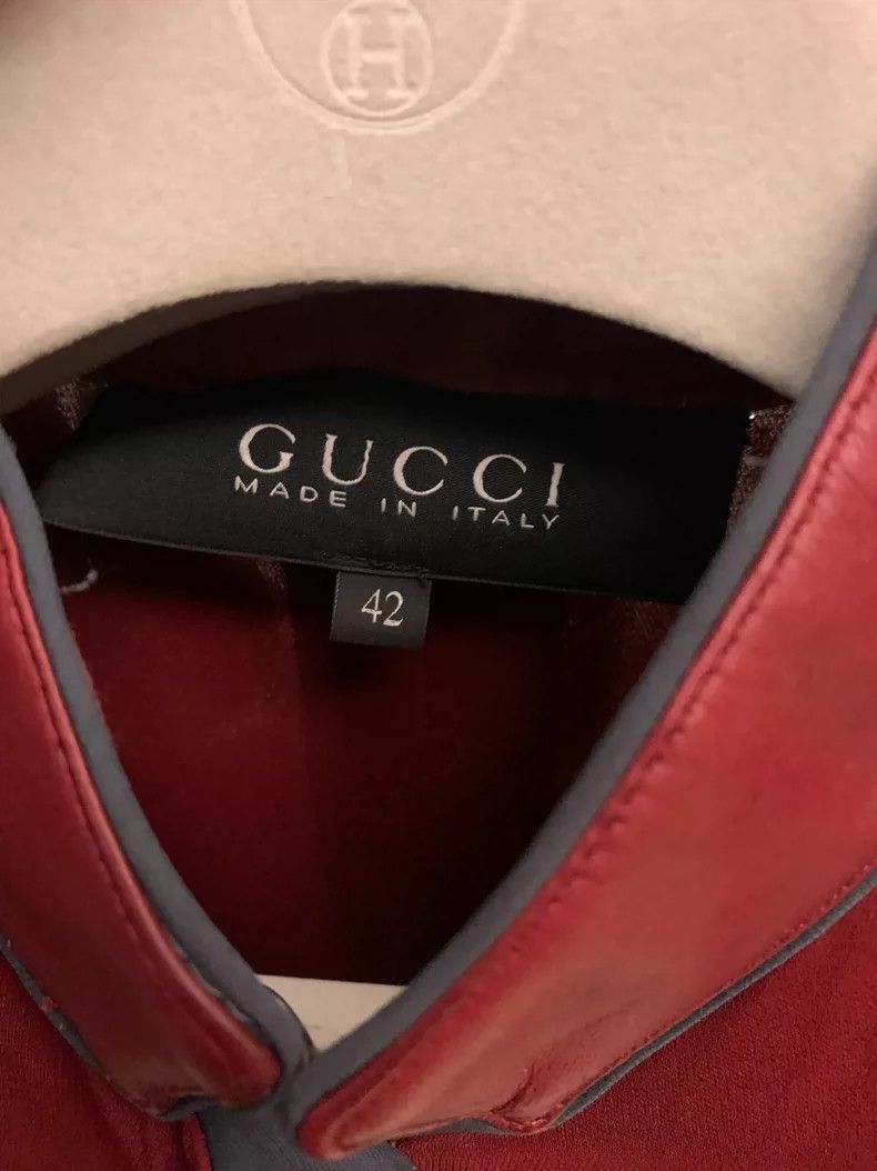 Gucci Silk Dress with Leather Trimmings by Gucci - dmc Size US 31 - 9 Thumbnail