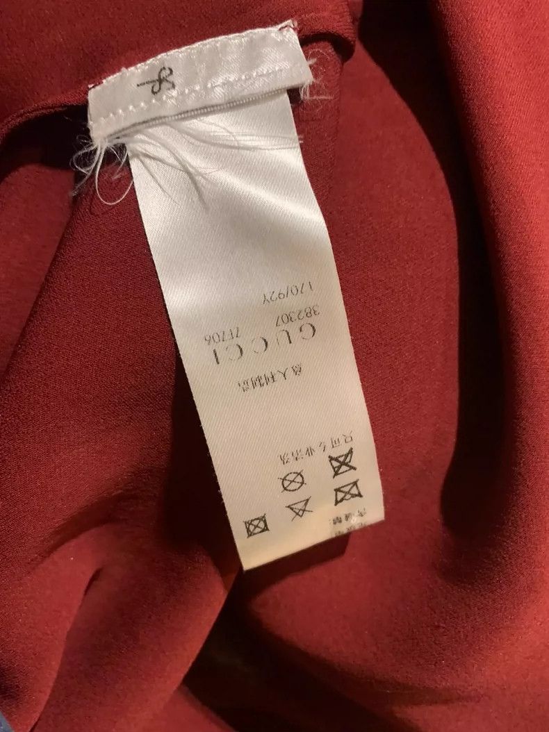 Gucci Silk Dress with Leather Trimmings by Gucci - dmc Size US 31 - 8 Thumbnail
