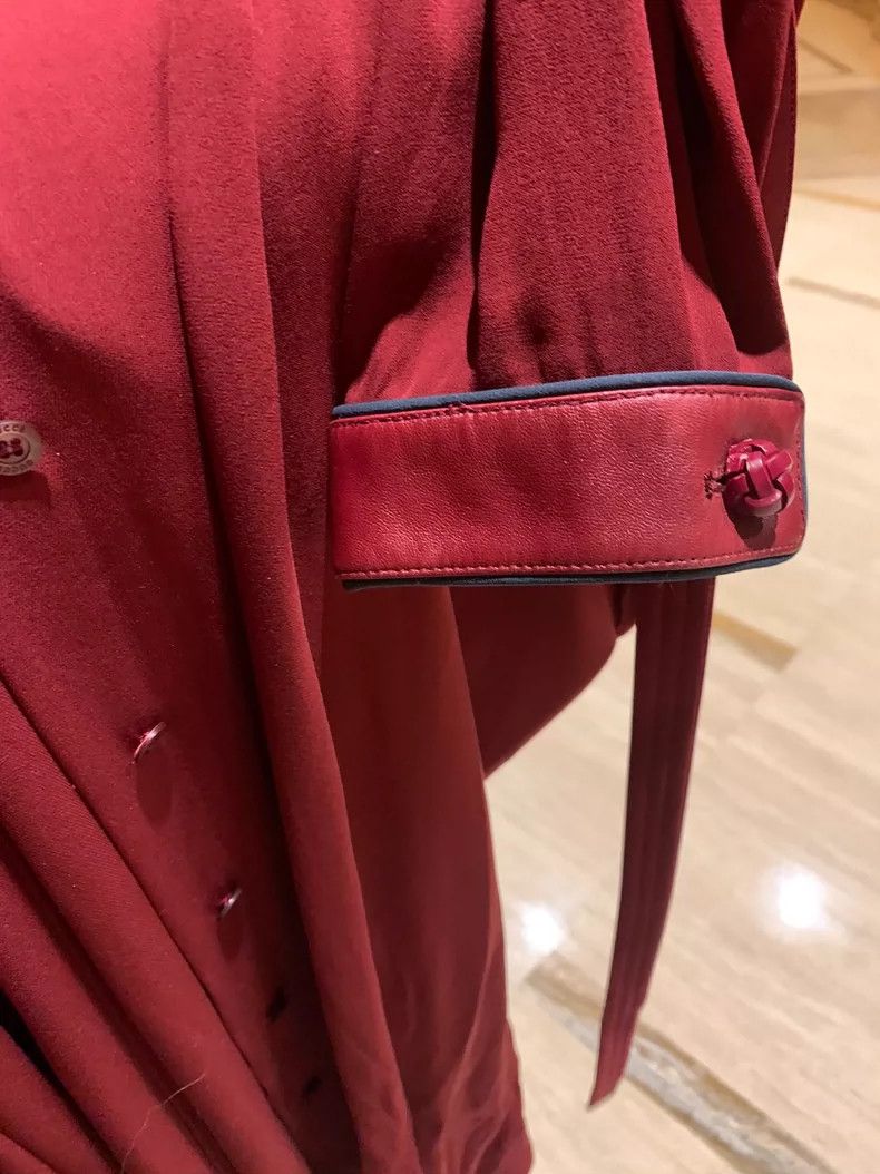 Gucci Silk Dress with Leather Trimmings by Gucci - dmc Size US 31 - 6 Thumbnail