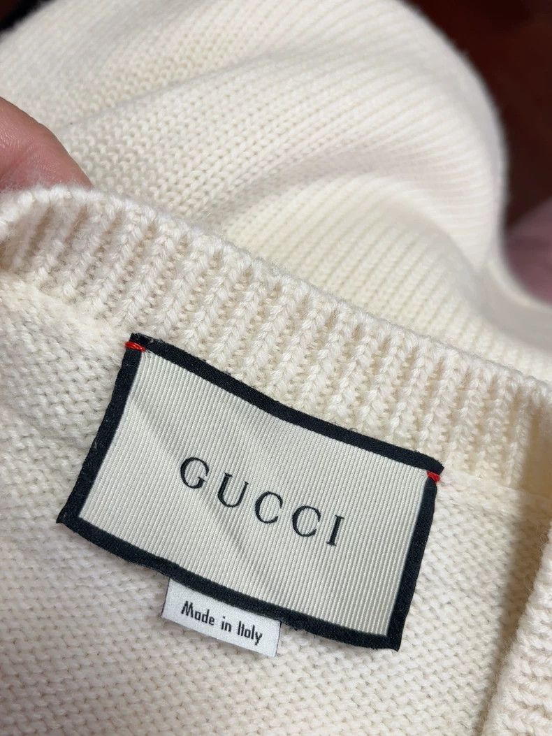 Gucci Gucci Men's Wool Knit Sweater With Bee - dmc Size US S / EU 44-46 / 1 - 4 Thumbnail