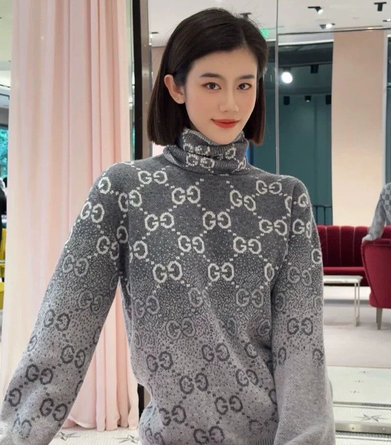 Gucci Gucci Gray Logo Knit Turtleneck Sweater - dmc Size US M / EU 48-50 / 2 - 8 Thumbnail