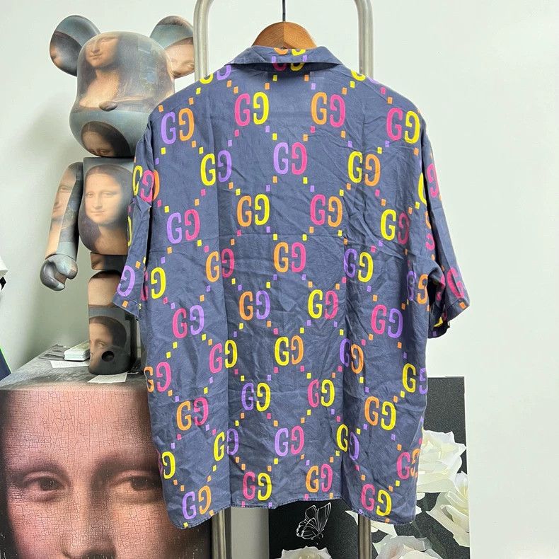 Gucci Gucci Colorful Pattern Short Sleeve Shirt - dmc Size US L / EU 52-54 / 3 - 2 Thumbnail