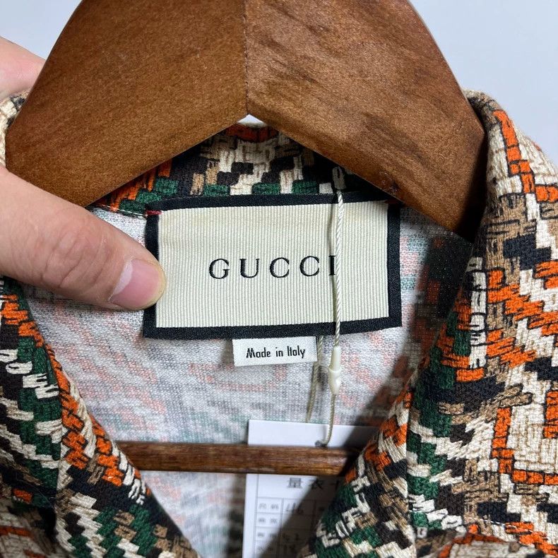 Gucci Gucci Short Sleeve Shirt with Multi Print - dmc Size US L / EU 52-54 / 3 - 3 Thumbnail