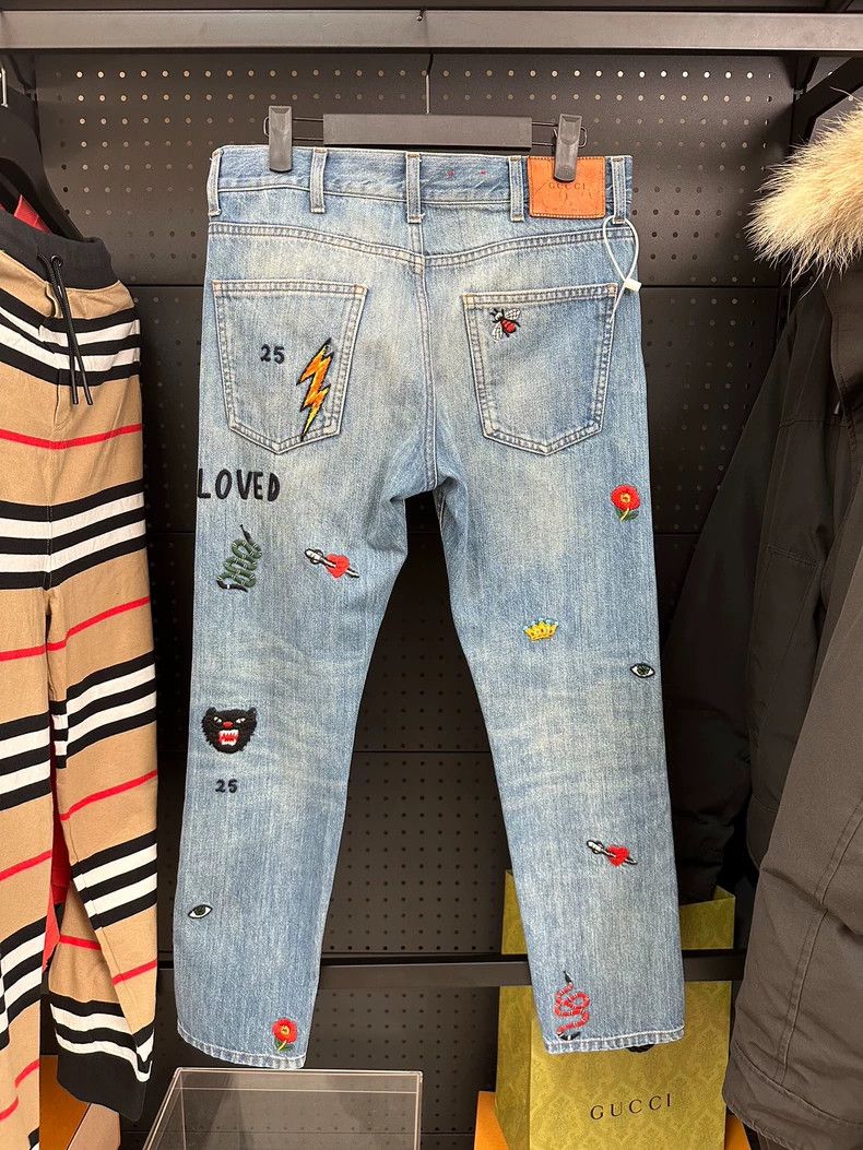 Gucci Gucci FW23 Patchwork Denim Pants Size 30 - dmc Size US 30 / EU 46 - 2 Thumbnail