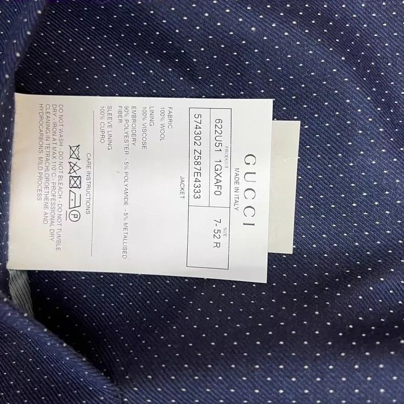 Gucci Gucci Lion King Blue Polka Dot Jacket - dmc Size US XXL / EU 58 / 5 - 6 Thumbnail