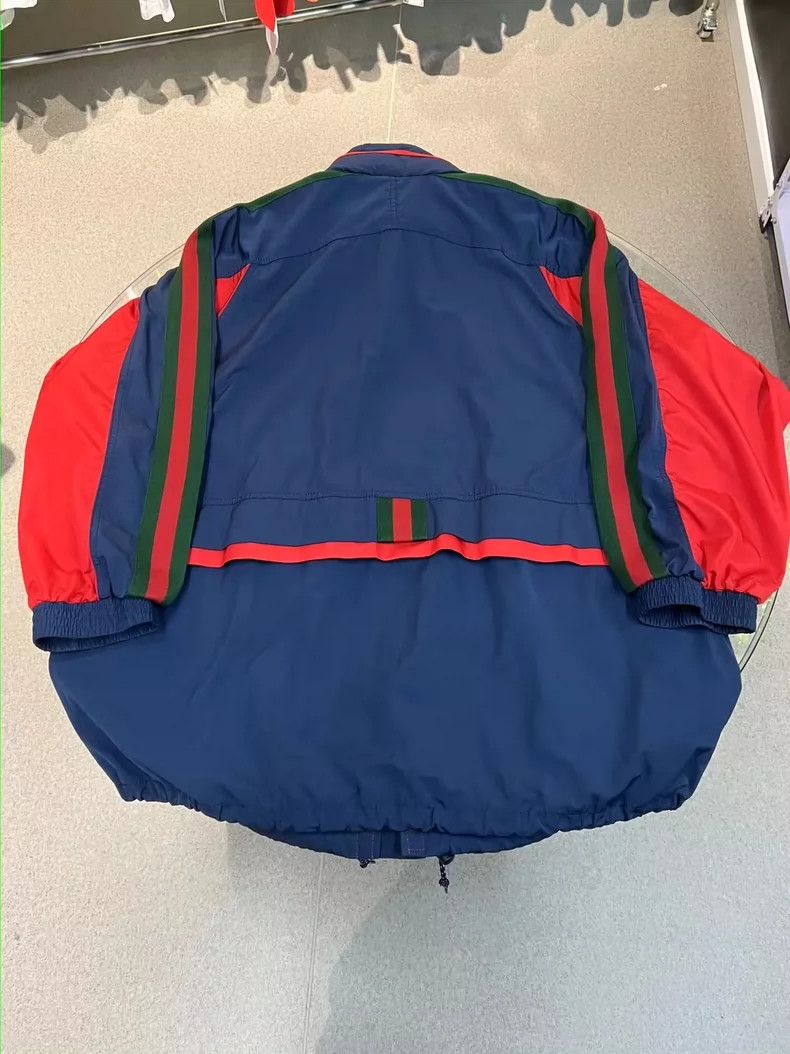Gucci Gucci Red Blue Color Block Windbreaker Jacket - dmc Size US XXL / EU 58 / 5 - 4 Thumbnail