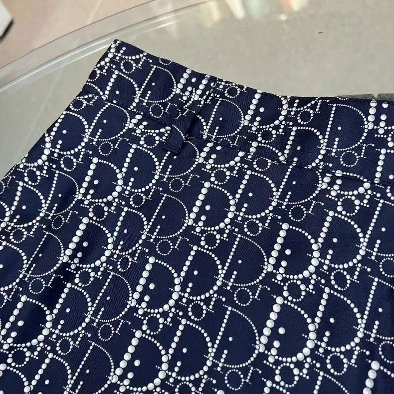 Dior Dior Logo Print Silk Shorts - dmc Size US 31 - 2 Thumbnail