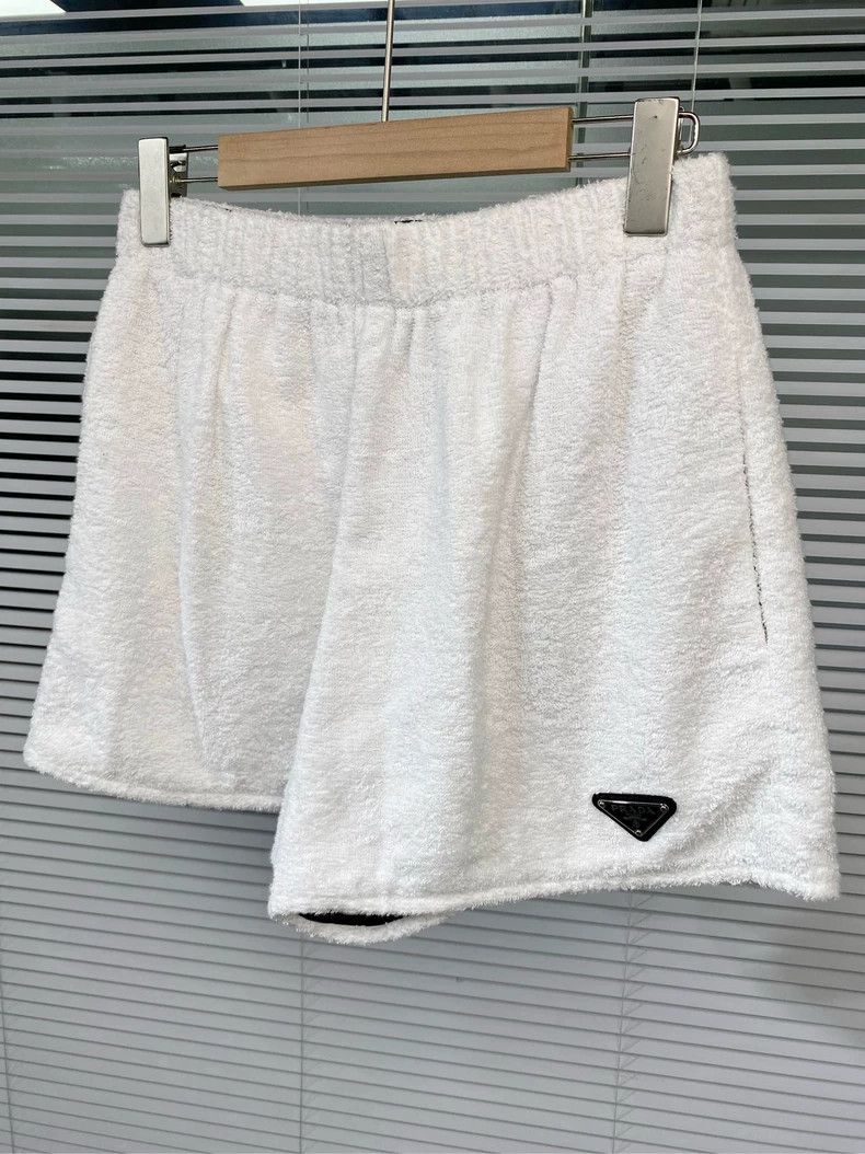 Prada Prada White Casual Shorts with Metal Logo - dmc Size US 31 - 9 Thumbnail