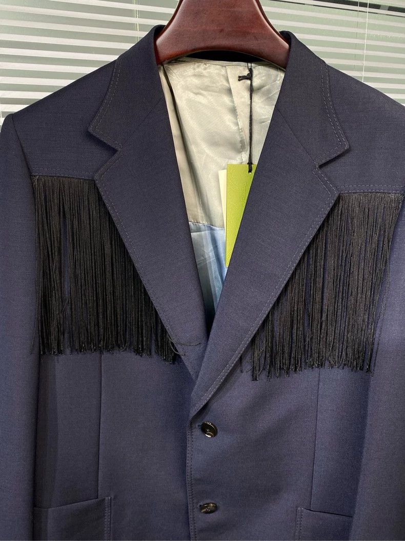 Gucci Gucci Fringe Shoulder Formal Evening Blazer - dmc Size US L / EU 52-54 / 3 - 6 Thumbnail