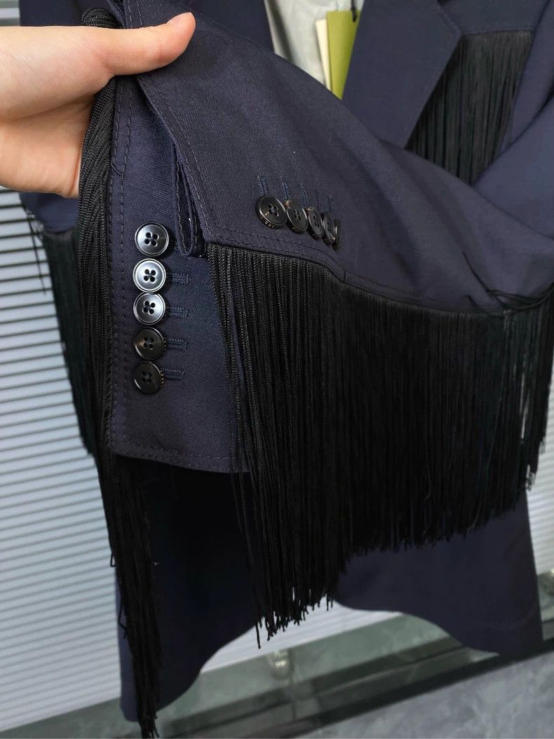 Gucci Gucci Fringe Shoulder Formal Evening Blazer - dmc Size US L / EU 52-54 / 3 - 7 Thumbnail