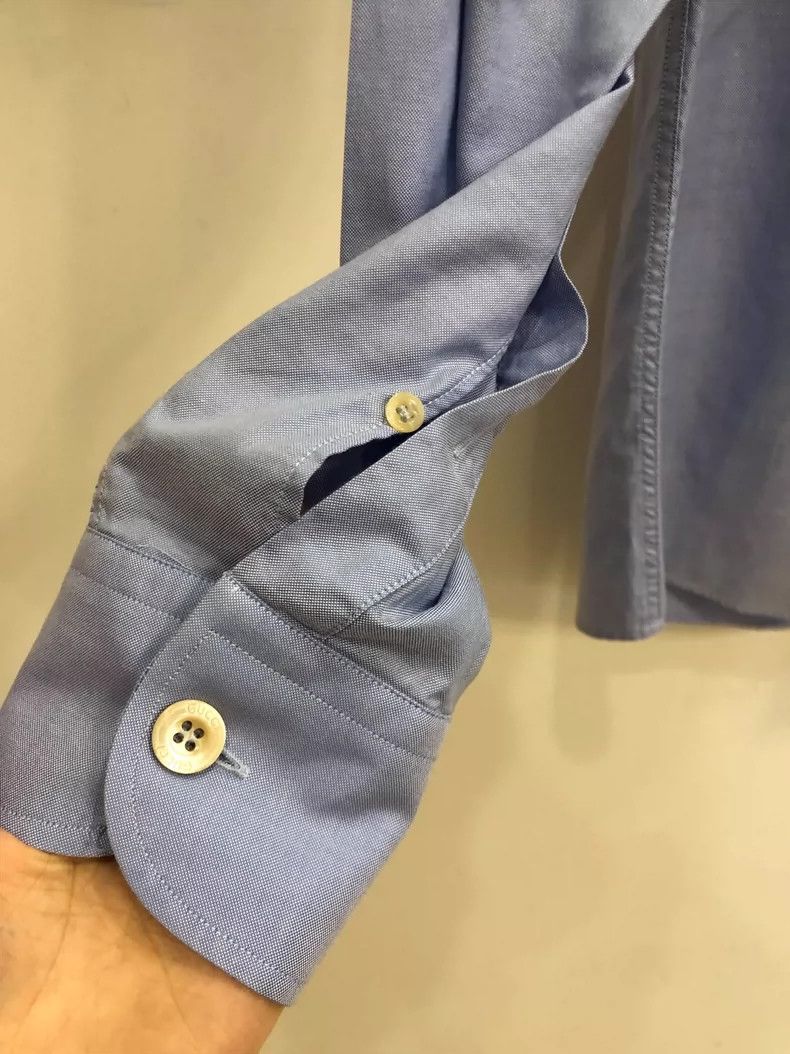 Gucci Gucci Men's Casual Long Sleeve Shirt with Gold Collar - dmc Size US M / EU 48-50 / 2 - 5 Thumbnail