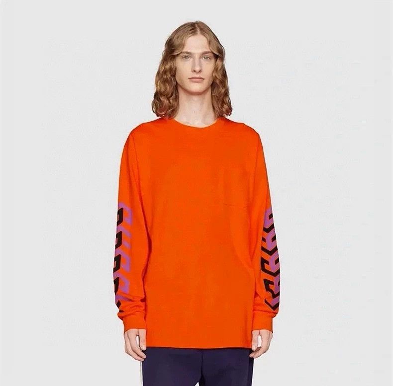 Gucci Gucci Orange Long Sleeve Sweatshirt Size XS - dmc Size US XS / EU 42 / 0 - 7 Thumbnail