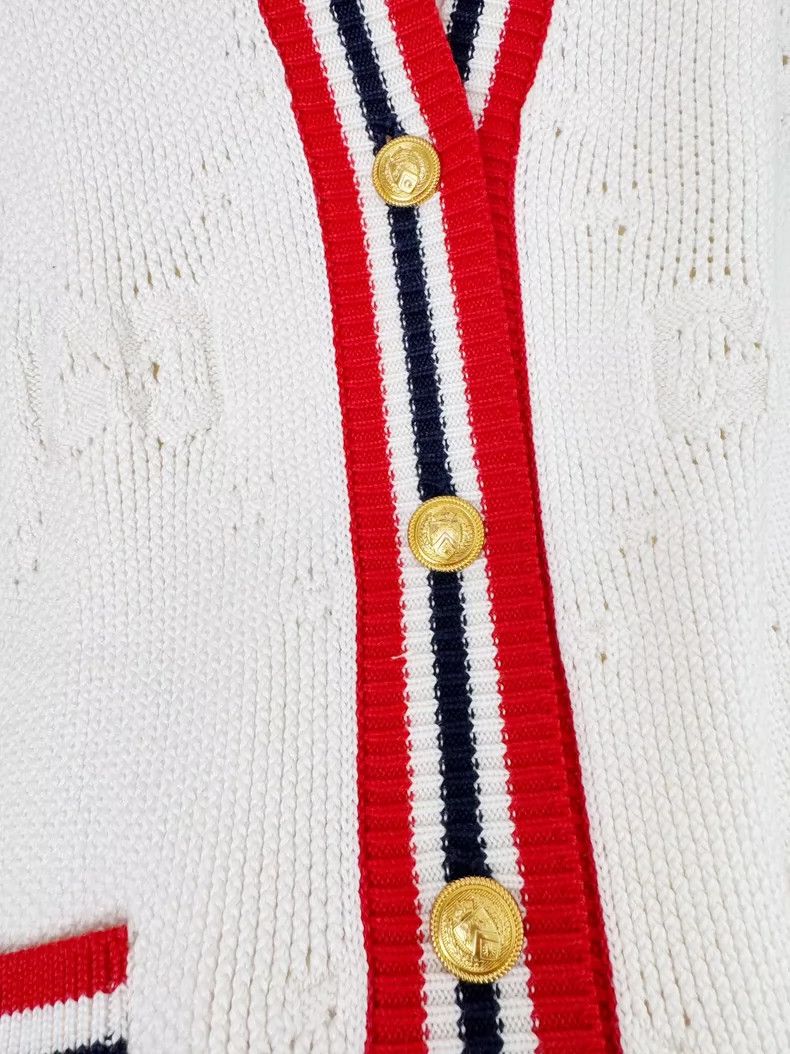 Gucci Gucci Knit Open Cardigan with Red Stripes - dmc Size US XS / EU 42 / 0 - 2 Thumbnail