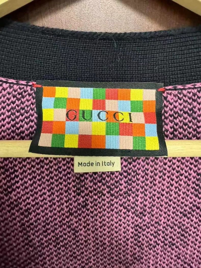 Gucci Gucci Pink Logo Cardigan Sweater - dmc Size US M / EU 48-50 / 2 - 3 Thumbnail