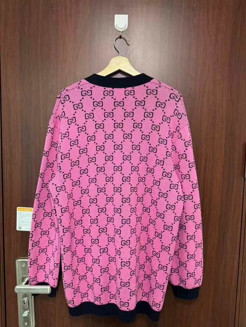 Gucci Gucci Pink Logo Cardigan Sweater - dmc Size US M / EU 48-50 / 2 - 2 Thumbnail
