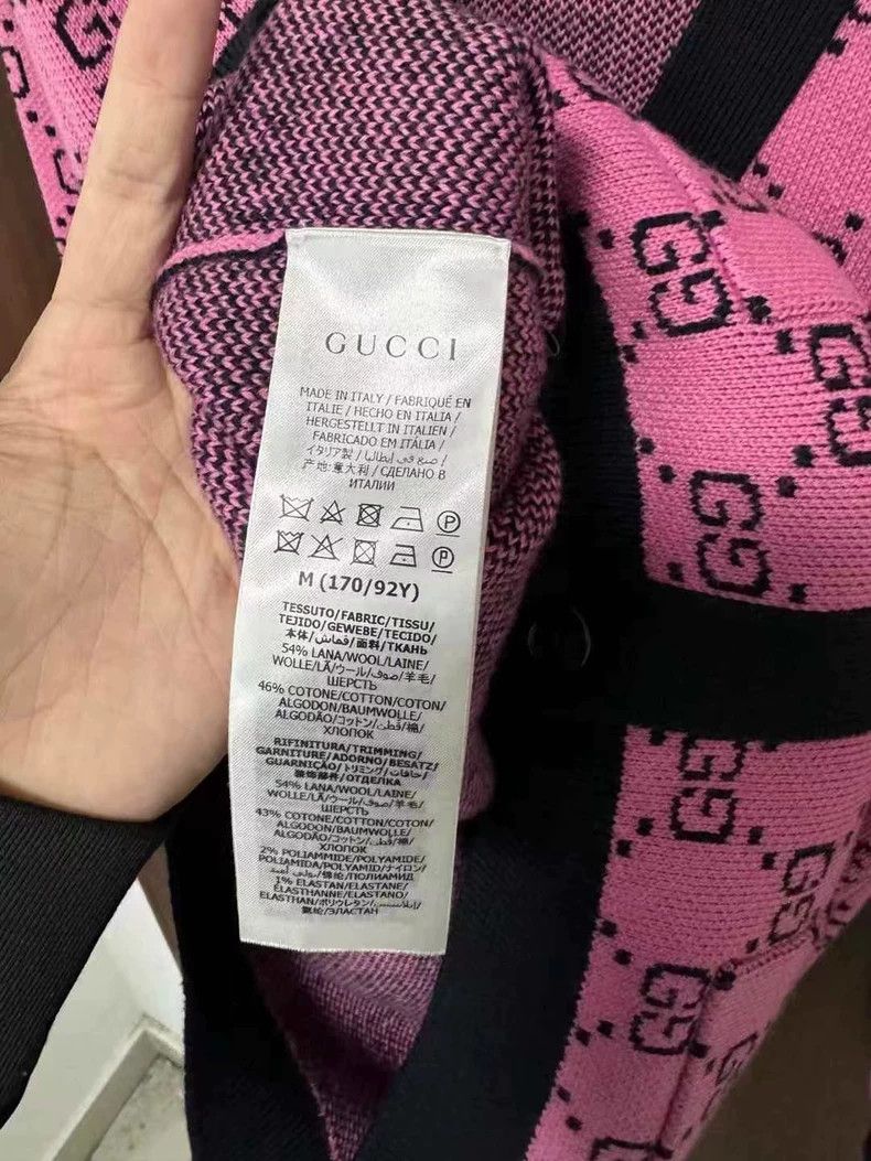 Gucci Gucci Pink Logo Cardigan Sweater - dmc Size US M / EU 48-50 / 2 - 4 Thumbnail