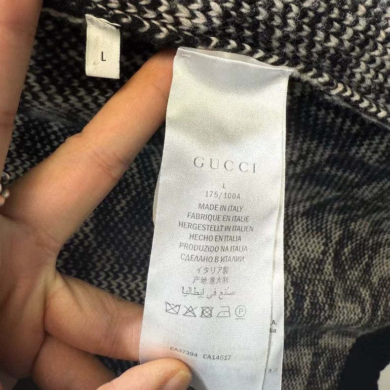 Gucci Gucci Black and White Knit Zip Jacket - dmc Size US L / EU 52-54 / 3 - 5 Thumbnail
