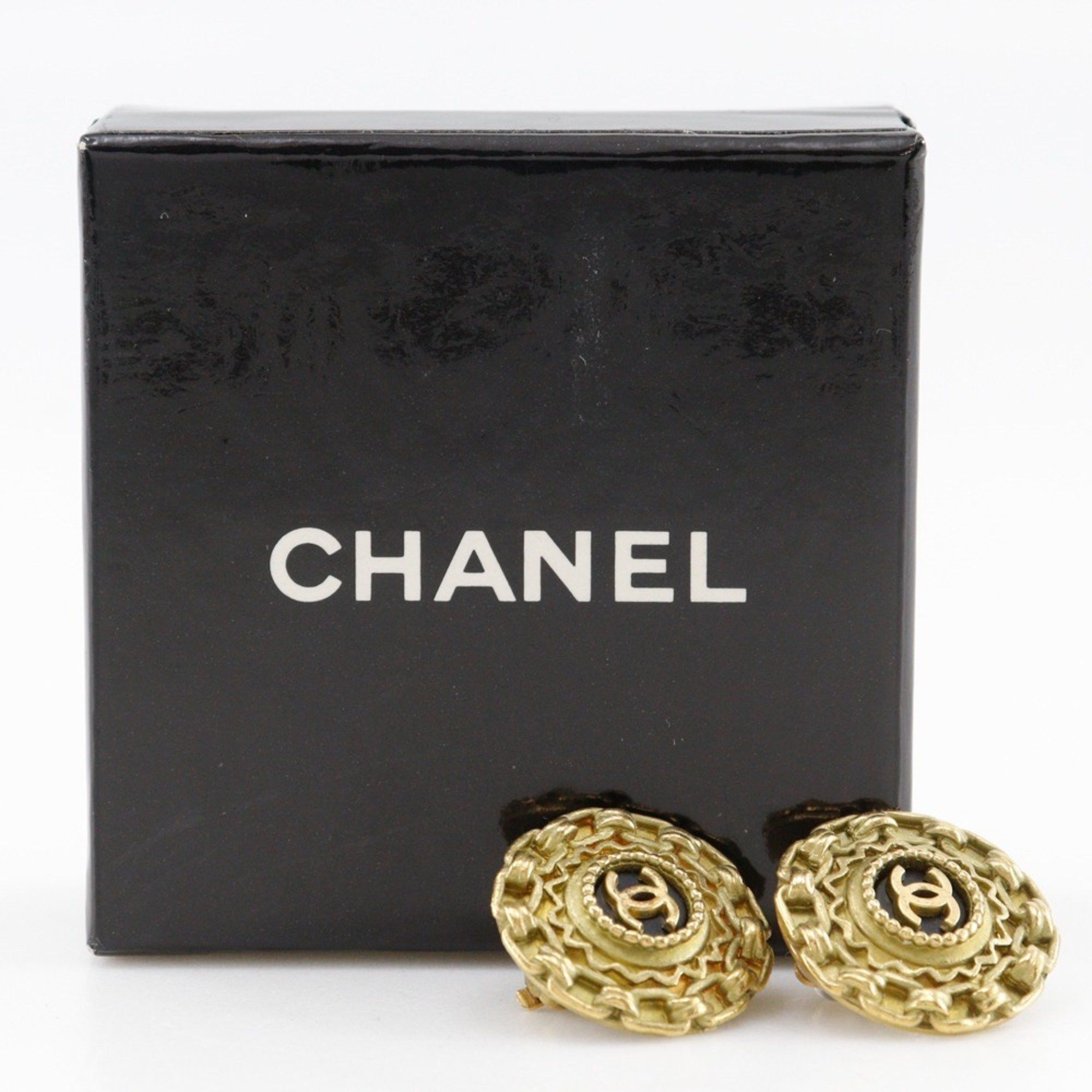 Chanel Chanel Coco Mark Earrings, Gold Plated, 1994, 94A, Approx. 14.5g, COCO Mark, Women's Size ONE SIZE - 5 Thumbnail