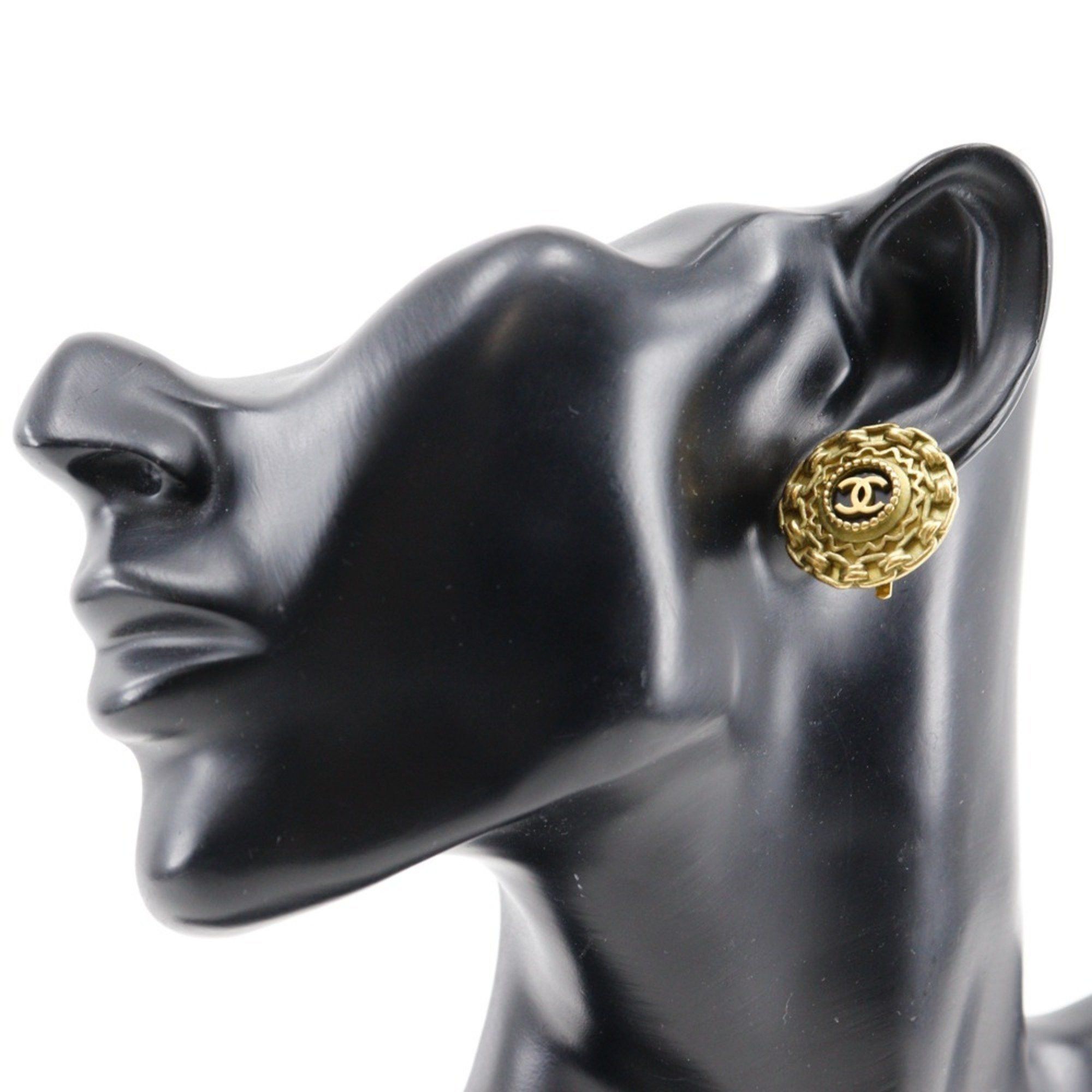 Chanel Chanel Coco Mark Earrings, Gold Plated, 1994, 94A, Approx. 14.5g, COCO Mark, Women's Size ONE SIZE - 2 Thumbnail