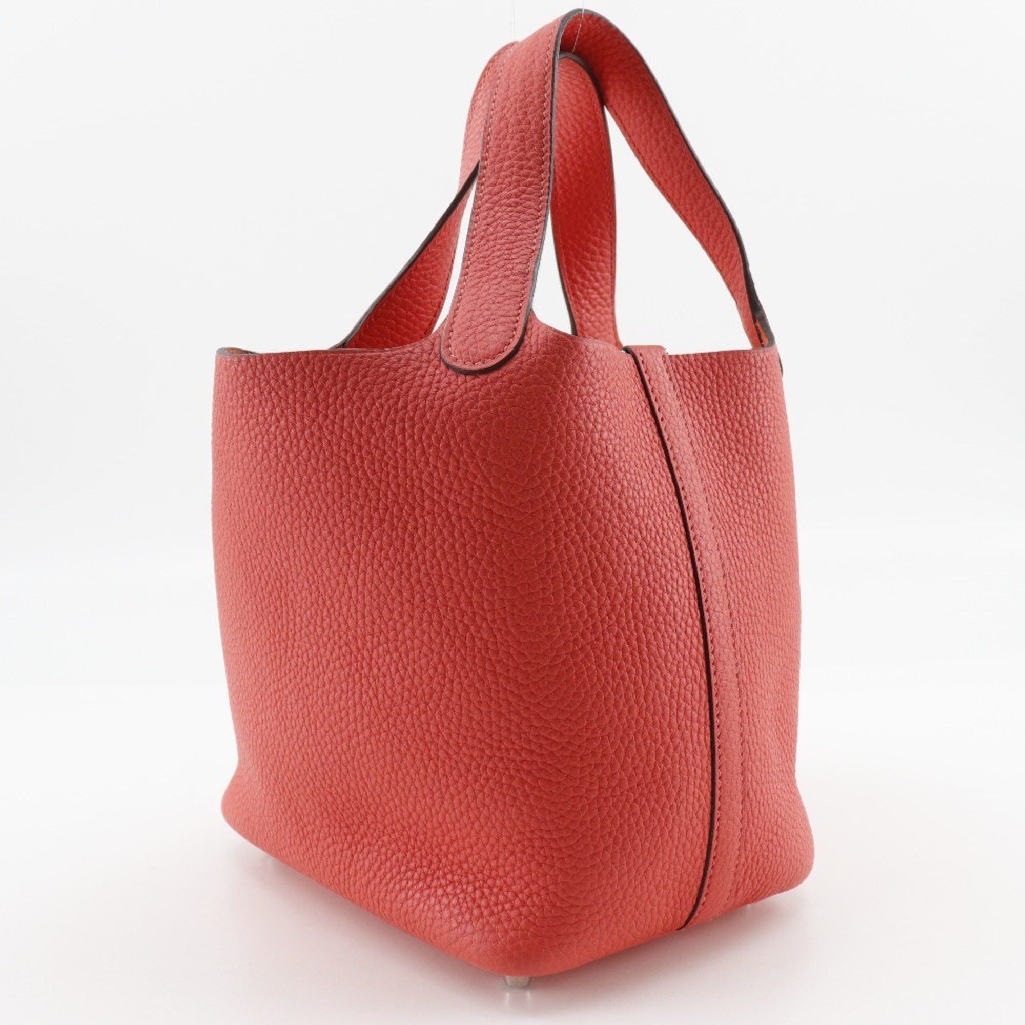 Hermes HERMES Picotin Lock 18 PM Handbag Taurillon Clemence Rose Texas 2020 Pink/Y Belt Clasp Loc18K Women's Size ONE SIZE - 3 Thumbnail