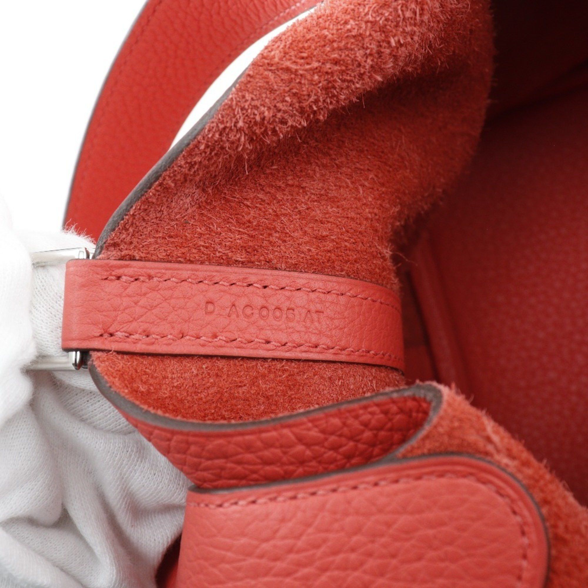 Hermes Hermes Picotin Lock 22 MM Handbag Taurillon Clemence 2019 Red D Belt Clasp Lock22 Women's Size ONE SIZE - 7 Thumbnail