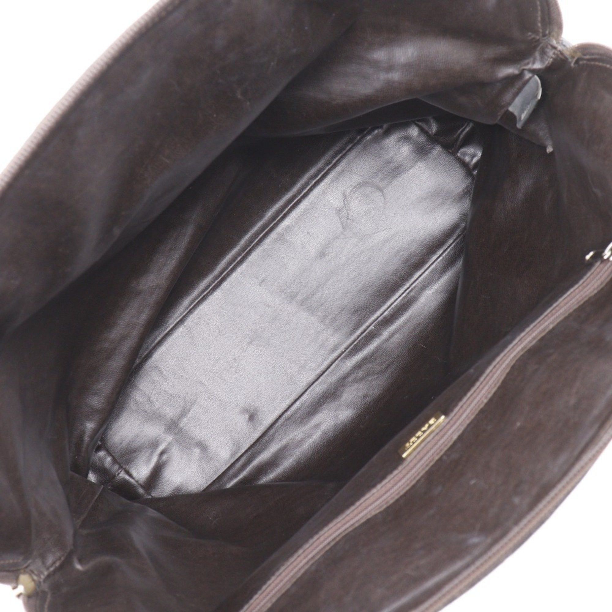 Bally BALLY B handbag, embossed leather, brown, logo, unisex R130625002 Size ONE SIZE - 9 Thumbnail
