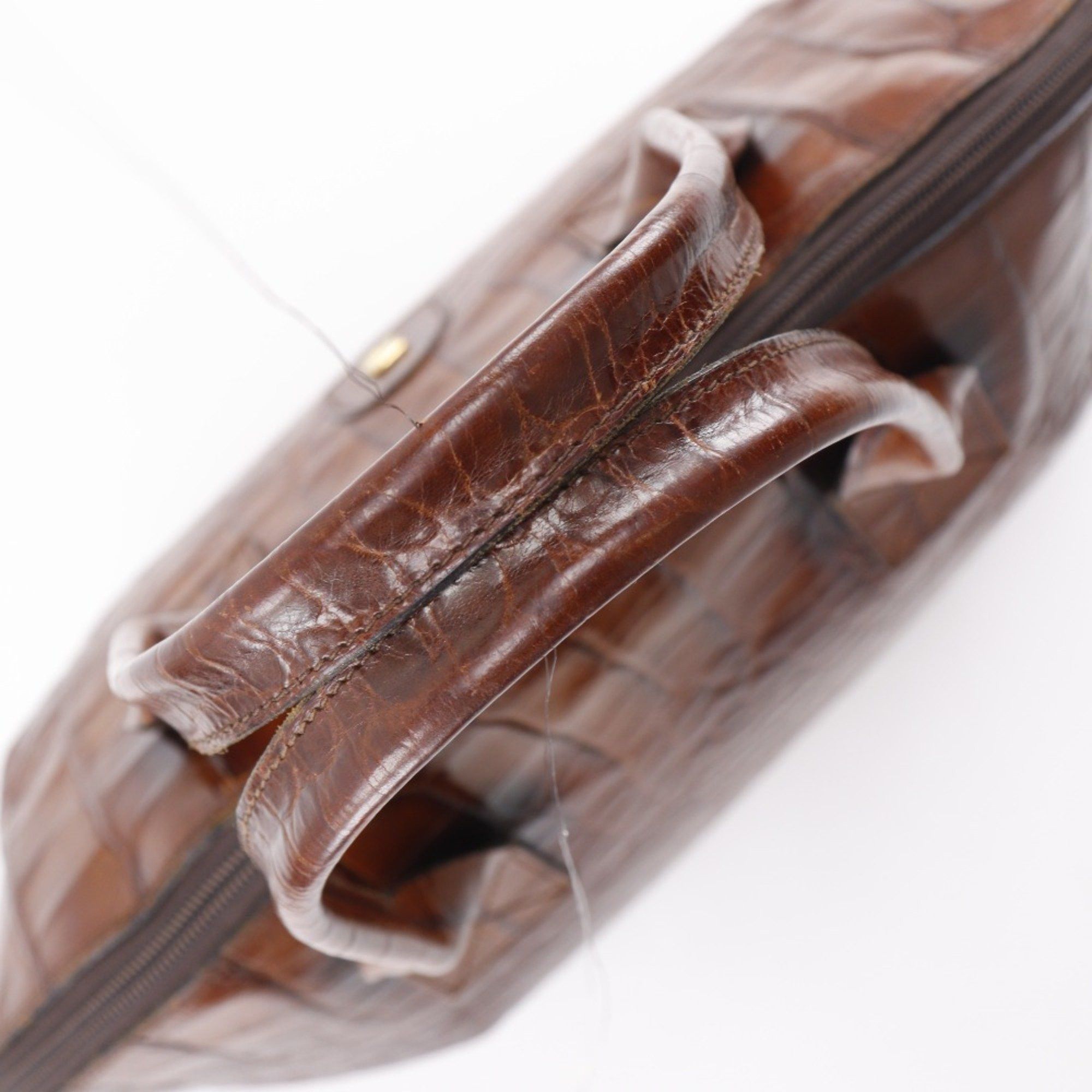 Bally BALLY B handbag, embossed leather, brown, logo, unisex R130625002 Size ONE SIZE - 8 Thumbnail