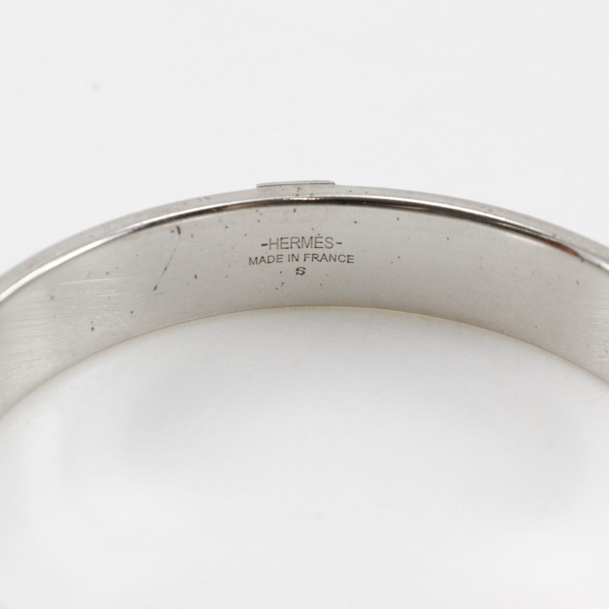 Hermes Hermes KAWAII Bangle x Veau Epsom Blue Paon Silver/Blue Approx. 27.3g Cute Women's Size ONE SIZE - 4 Thumbnail