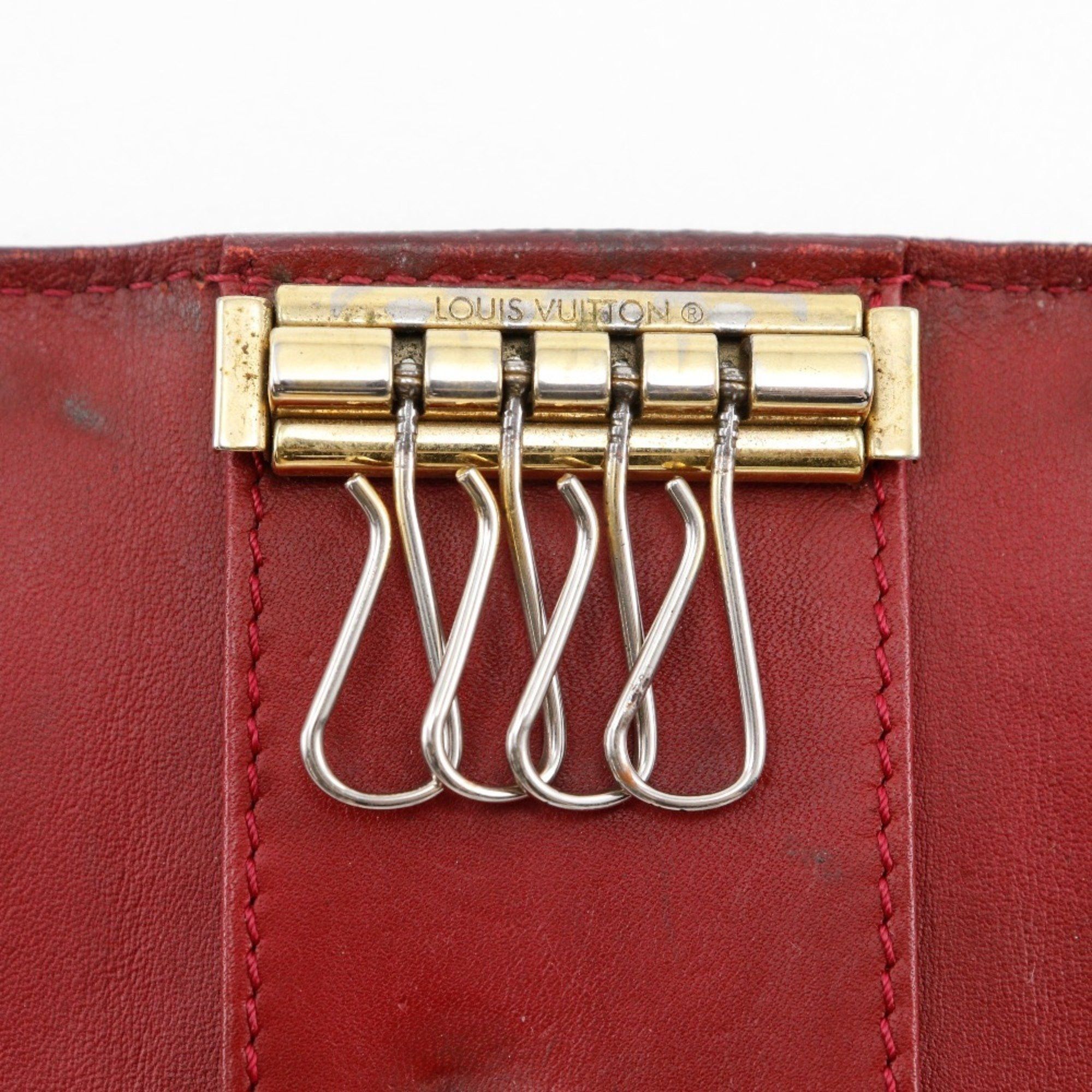 Louis Vuitton Louis Vuitton Multicles4 Key Case M91976 Monogram Vernis Pomme d'Amour 2012 Red TS2112 Snap Button Women's Size ONE SIZE - 10 Thumbnail