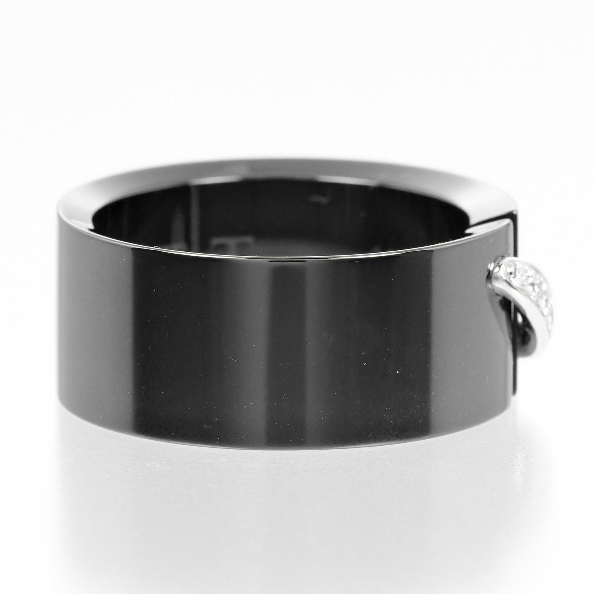 Other Chaumet Lien size 19.5 ring, 18KWG white gold, ceramic, diamond, approx. 8.62g Size ONE SIZE - 7 Thumbnail