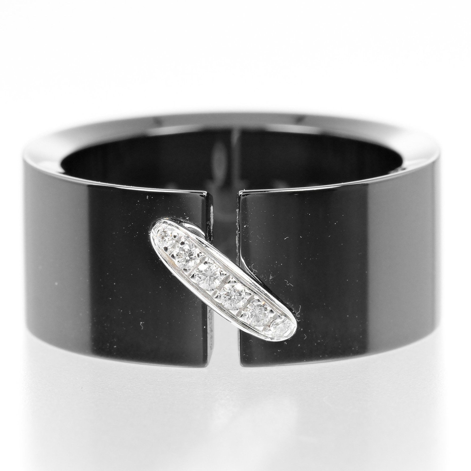 Other Chaumet Lien size 19.5 ring, 18KWG white gold, ceramic, diamond, approx. 8.62g Size ONE SIZE - 5 Thumbnail
