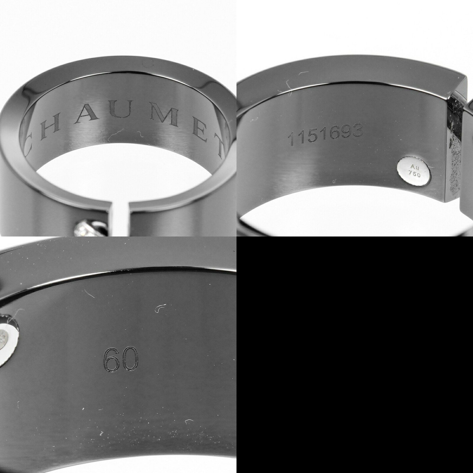 Other Chaumet Lien size 19.5 ring, 18KWG white gold, ceramic, diamond, approx. 8.62g Size ONE SIZE - 4 Thumbnail