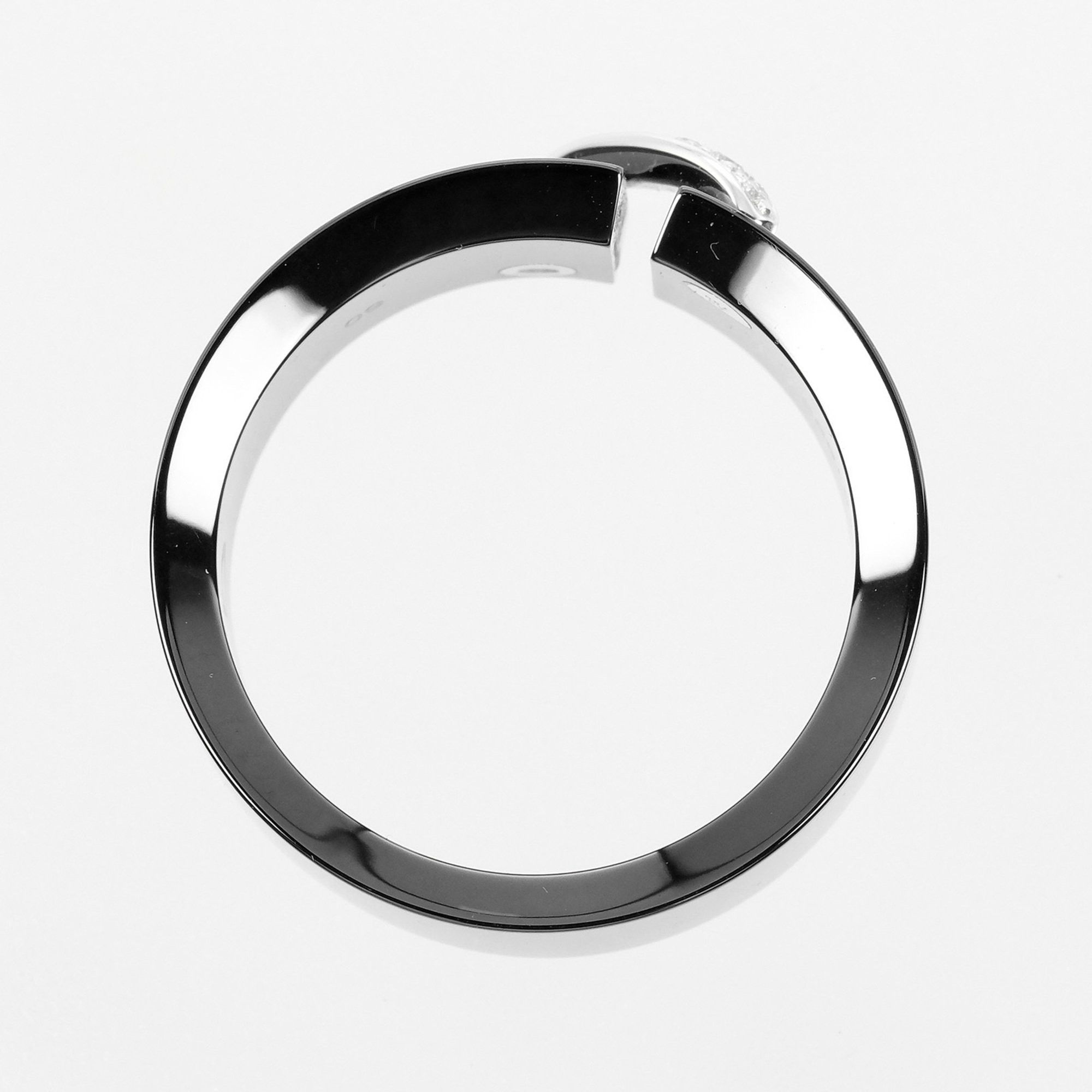 Other Chaumet Lien size 19.5 ring, 18KWG white gold, ceramic, diamond, approx. 8.62g Size ONE SIZE - 9 Thumbnail