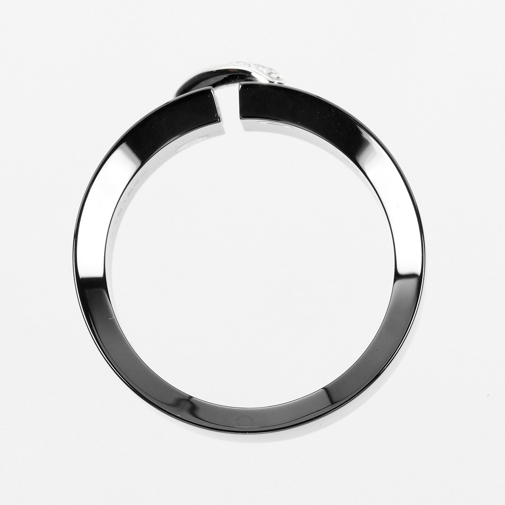 Other Chaumet Lien size 19.5 ring, 18KWG white gold, ceramic, diamond, approx. 8.62g Size ONE SIZE - 8 Thumbnail