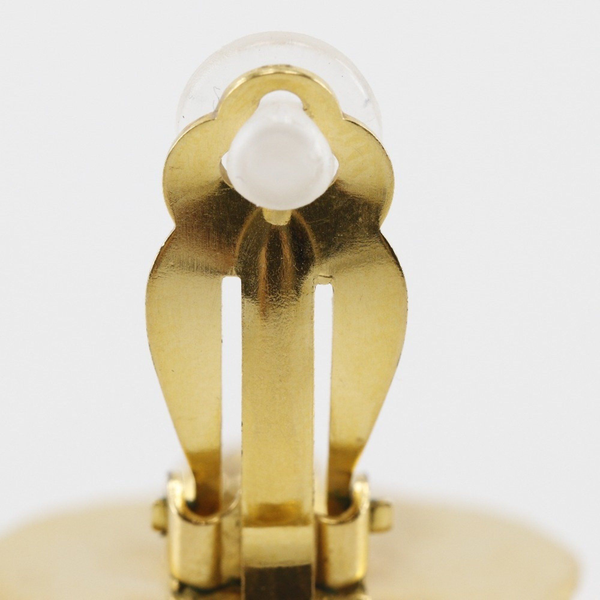 Chanel CHANEL Triple COCO Mark Earrings, Gold Plated x Fake Pearl, 1994, 94A, Approx. 29.4g, Mark, Women's Size ONE SIZE - 11 Thumbnail