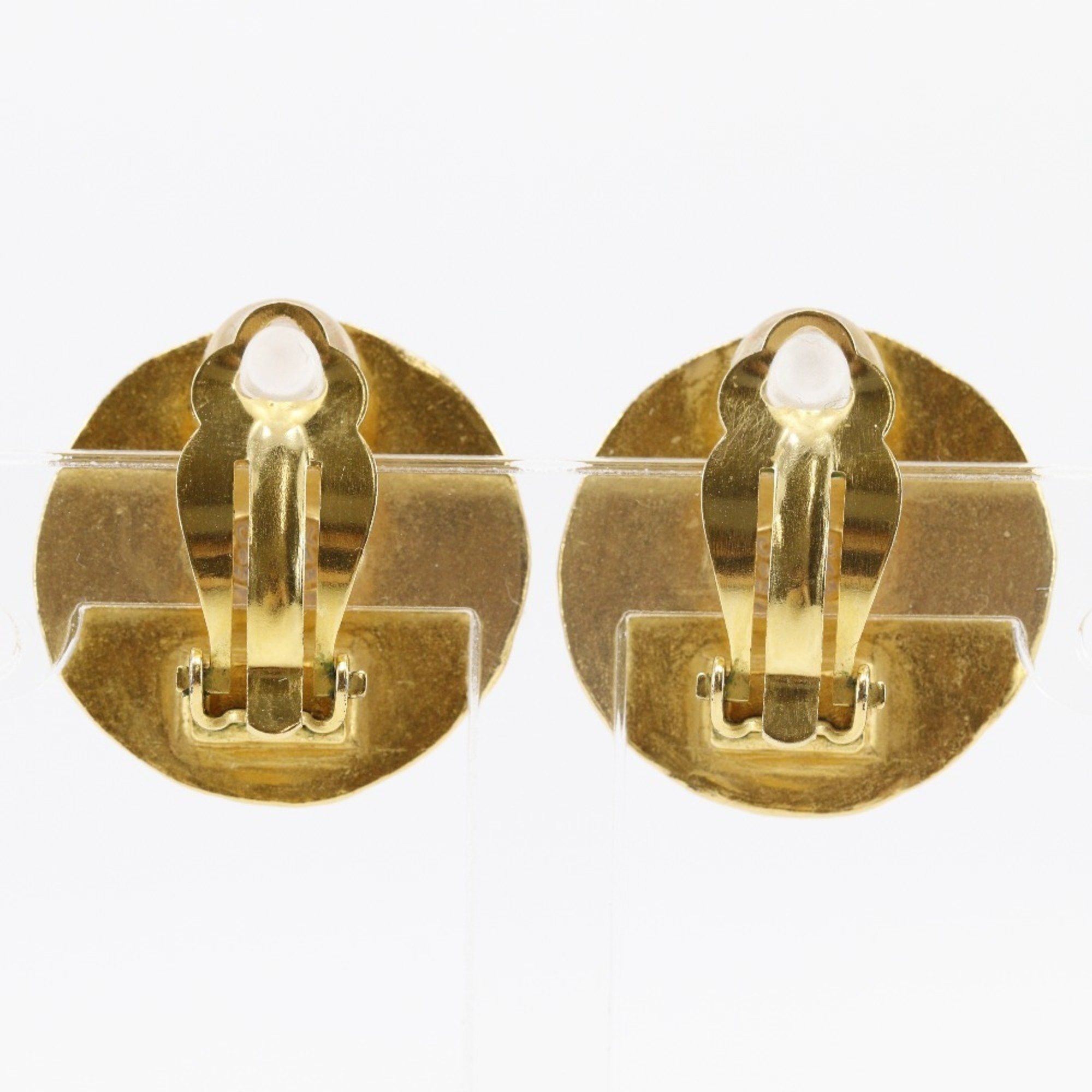 Chanel CHANEL Triple COCO Mark Earrings, Gold Plated x Fake Pearl, 1994, 94A, Approx. 29.4g, Mark, Women's Size ONE SIZE - 3 Thumbnail