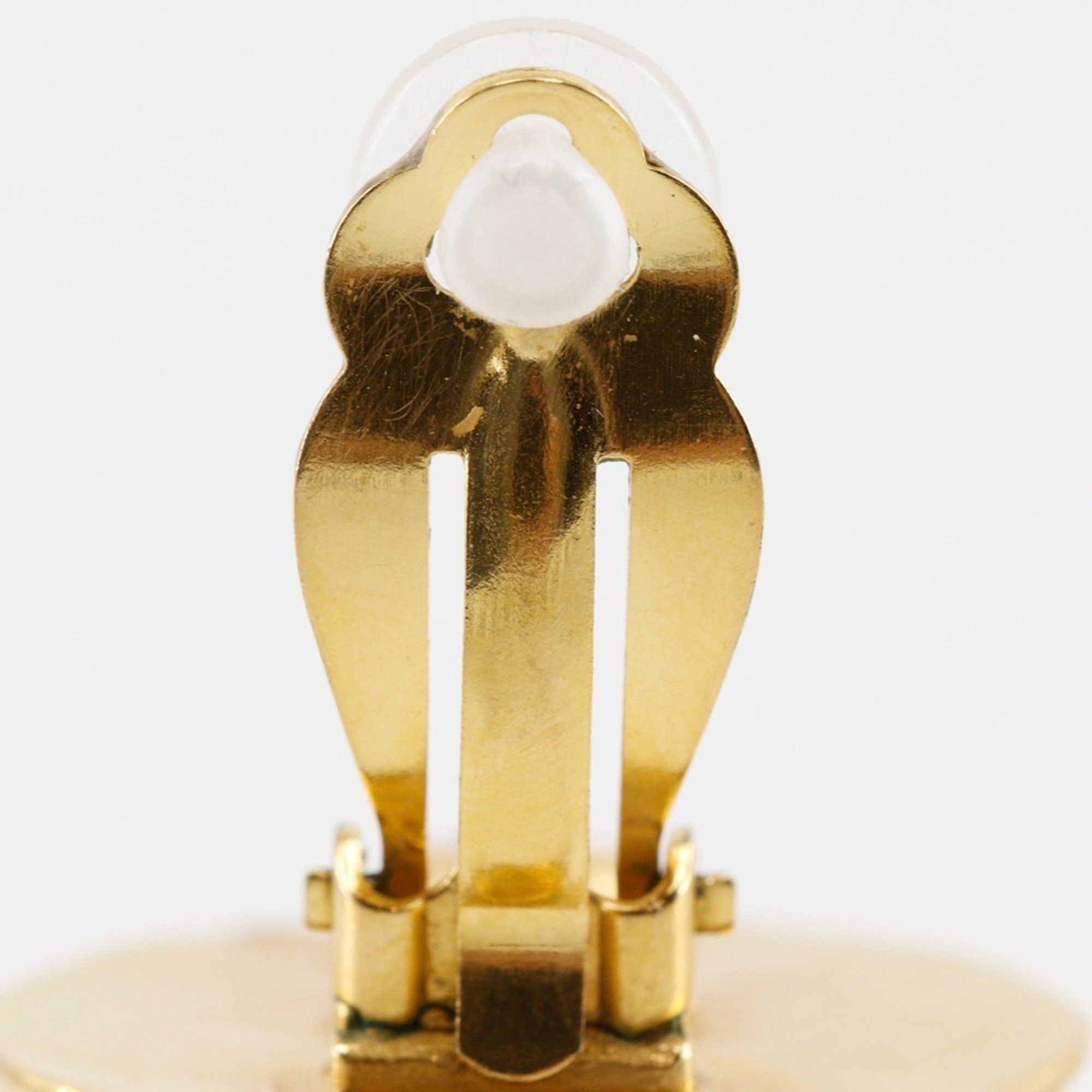 Chanel CHANEL Triple COCO Mark Earrings, Gold Plated x Fake Pearl, 1994, 94A, Approx. 29.4g, Mark, Women's Size ONE SIZE - 12 Thumbnail