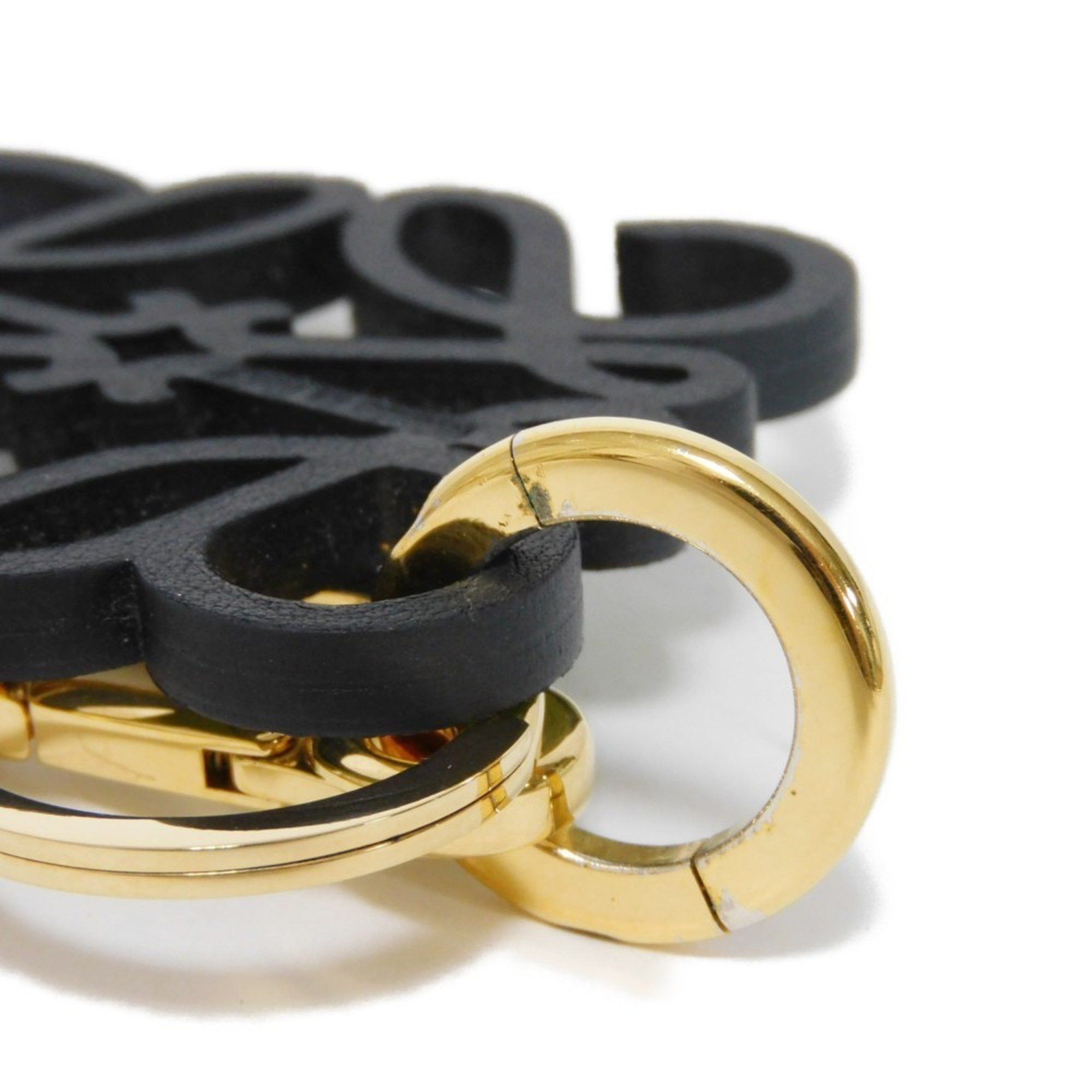 Loewe LOEWE Keychain Anagram Charm Black Bicolor Keyring
