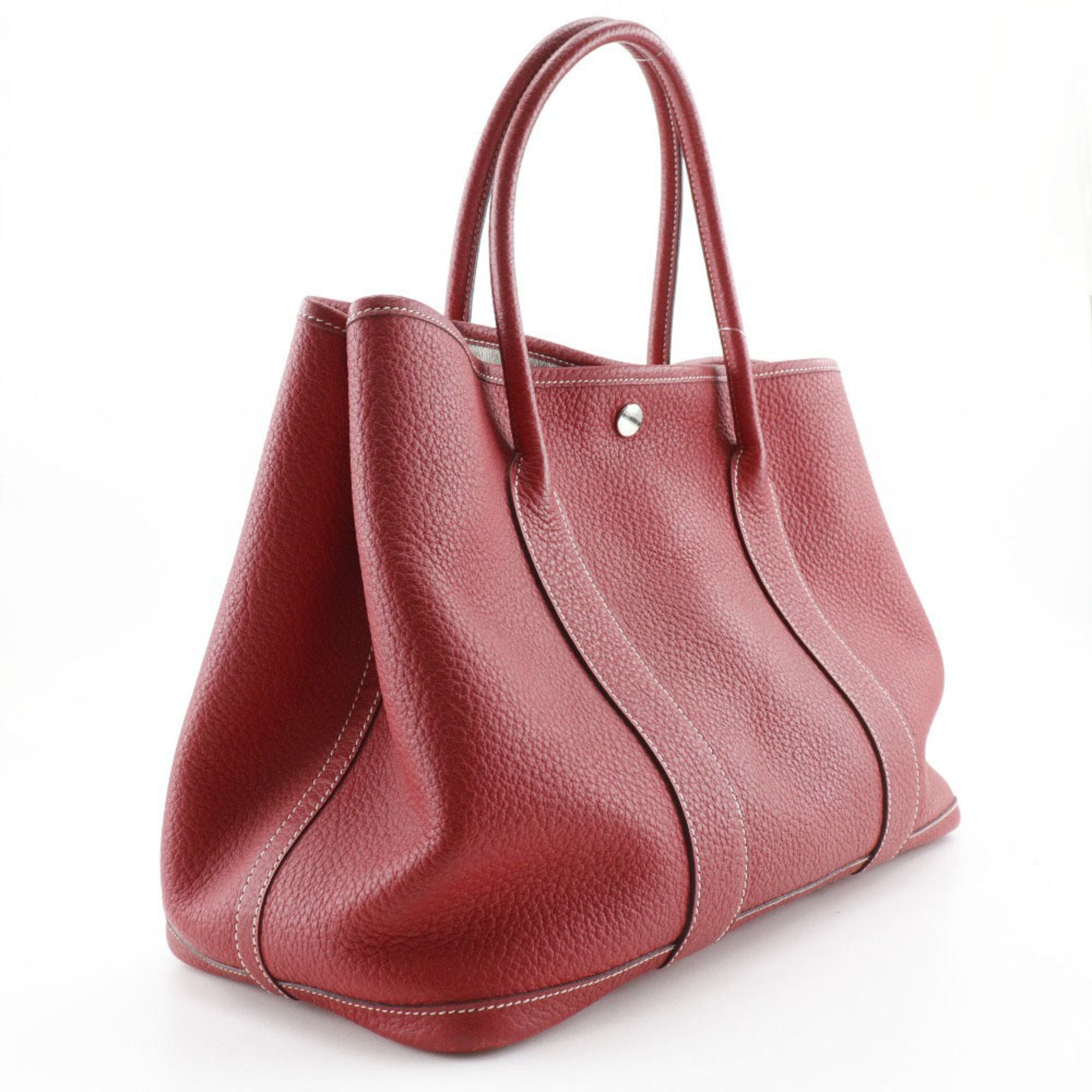 Hermes Hermes Garden PM Tote Bag Negonda 2012 Red □P Snap Button Party Ladies Size ONE SIZE - 3 Thumbnail
