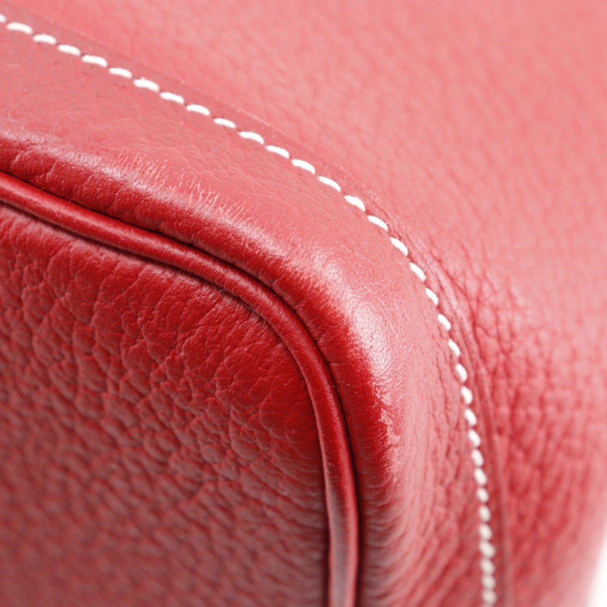 Hermes Hermes Garden PM Tote Bag Negonda 2012 Red □P Snap Button Party Ladies Size ONE SIZE - 7 Thumbnail