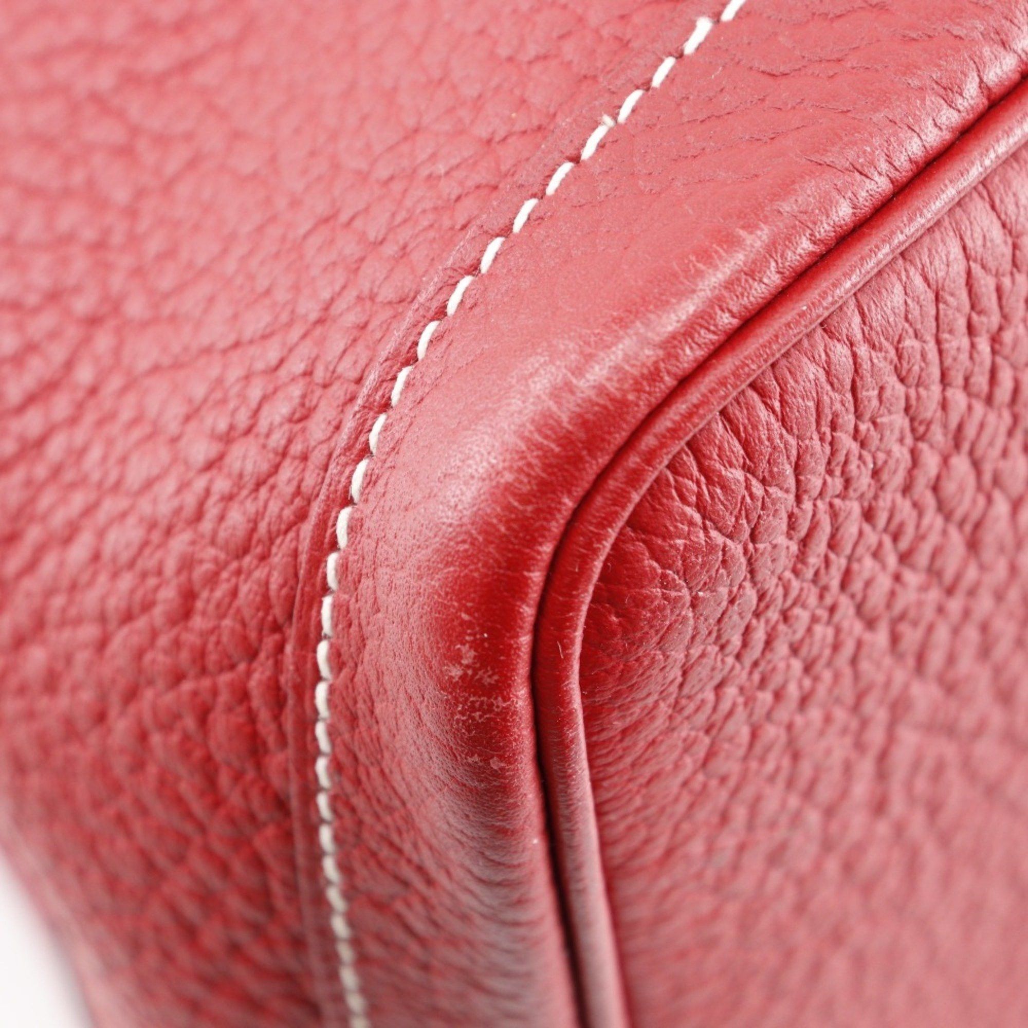 Hermes Hermes Garden PM Tote Bag Negonda 2012 Red □P Snap Button Party Ladies Size ONE SIZE - 6 Thumbnail