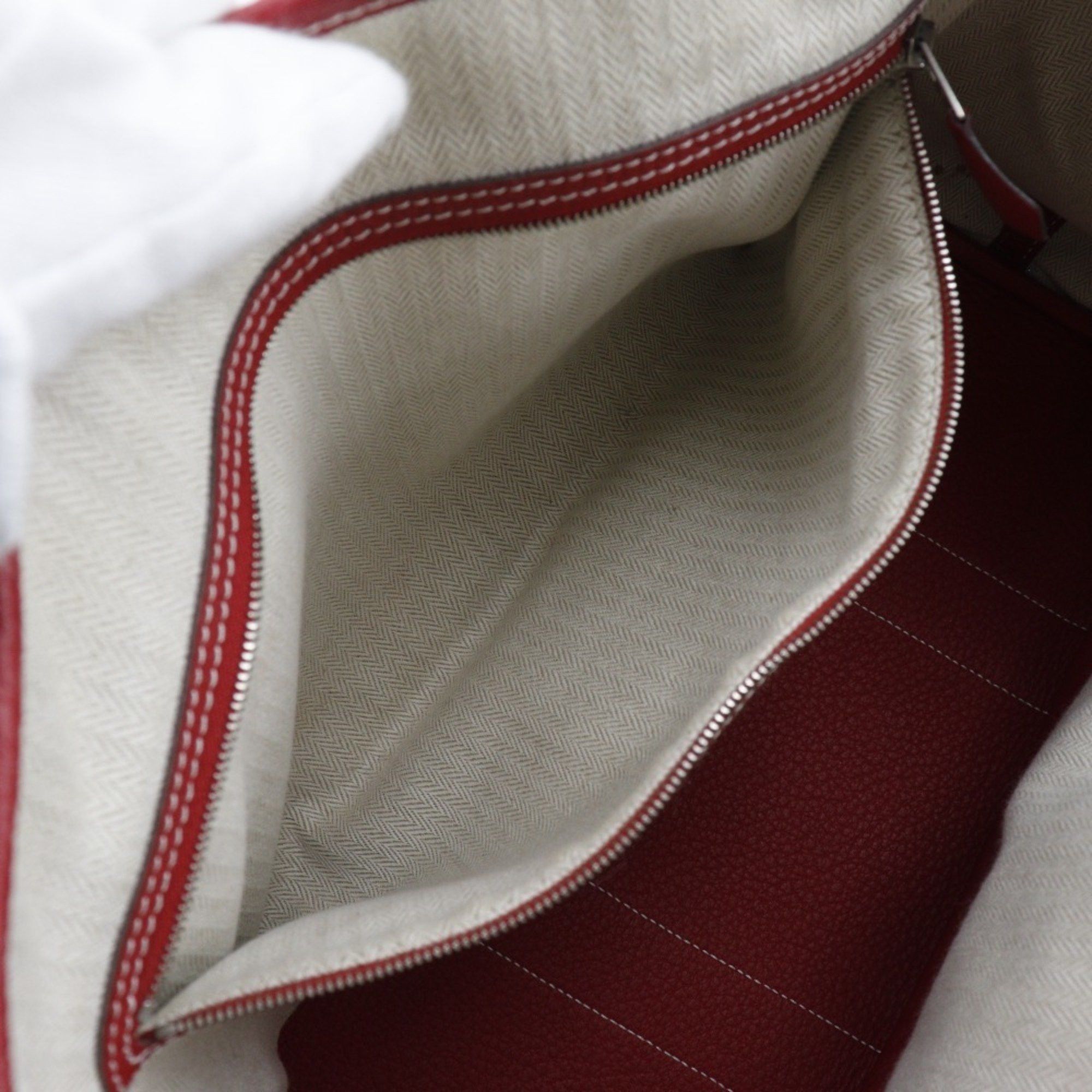 Hermes Hermes Garden PM Tote Bag Negonda 2012 Red □P Snap Button Party Ladies Size ONE SIZE - 13 Thumbnail
