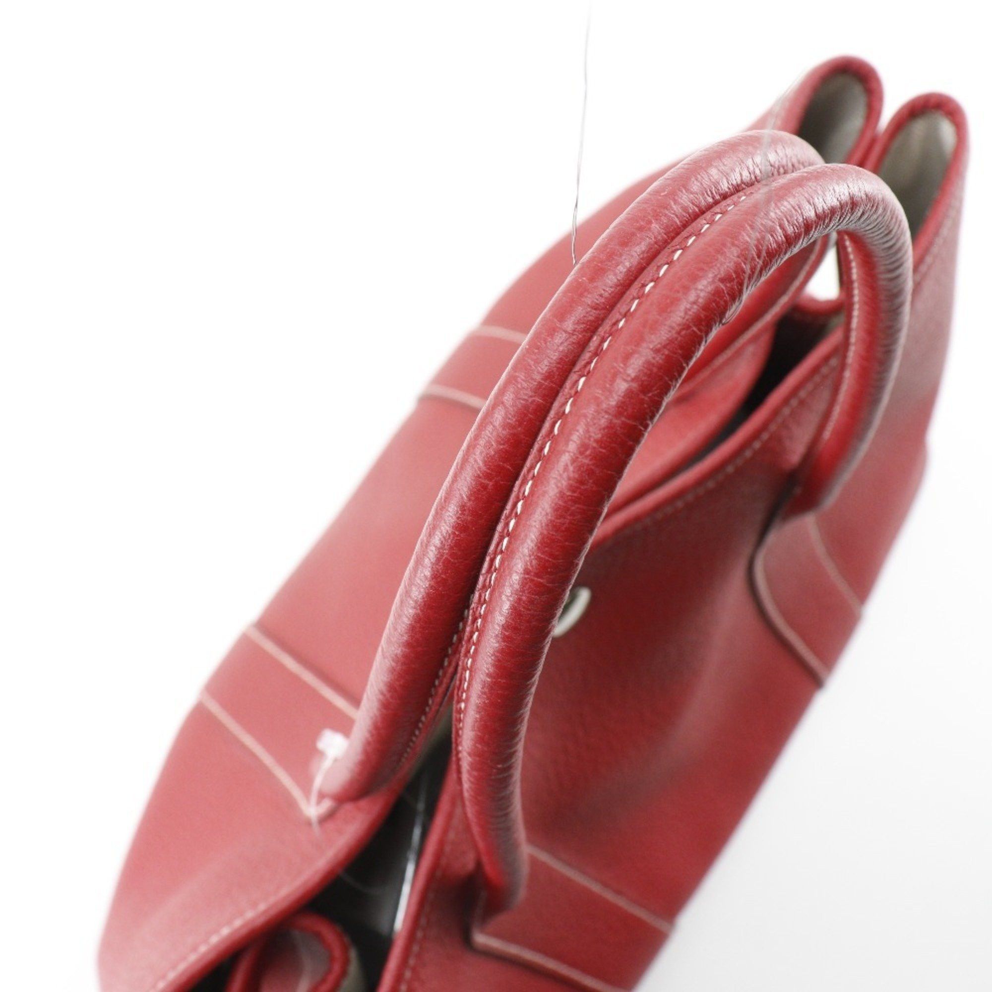 Hermes Hermes Garden PM Tote Bag Negonda 2012 Red □P Snap Button Party Ladies Size ONE SIZE - 8 Thumbnail