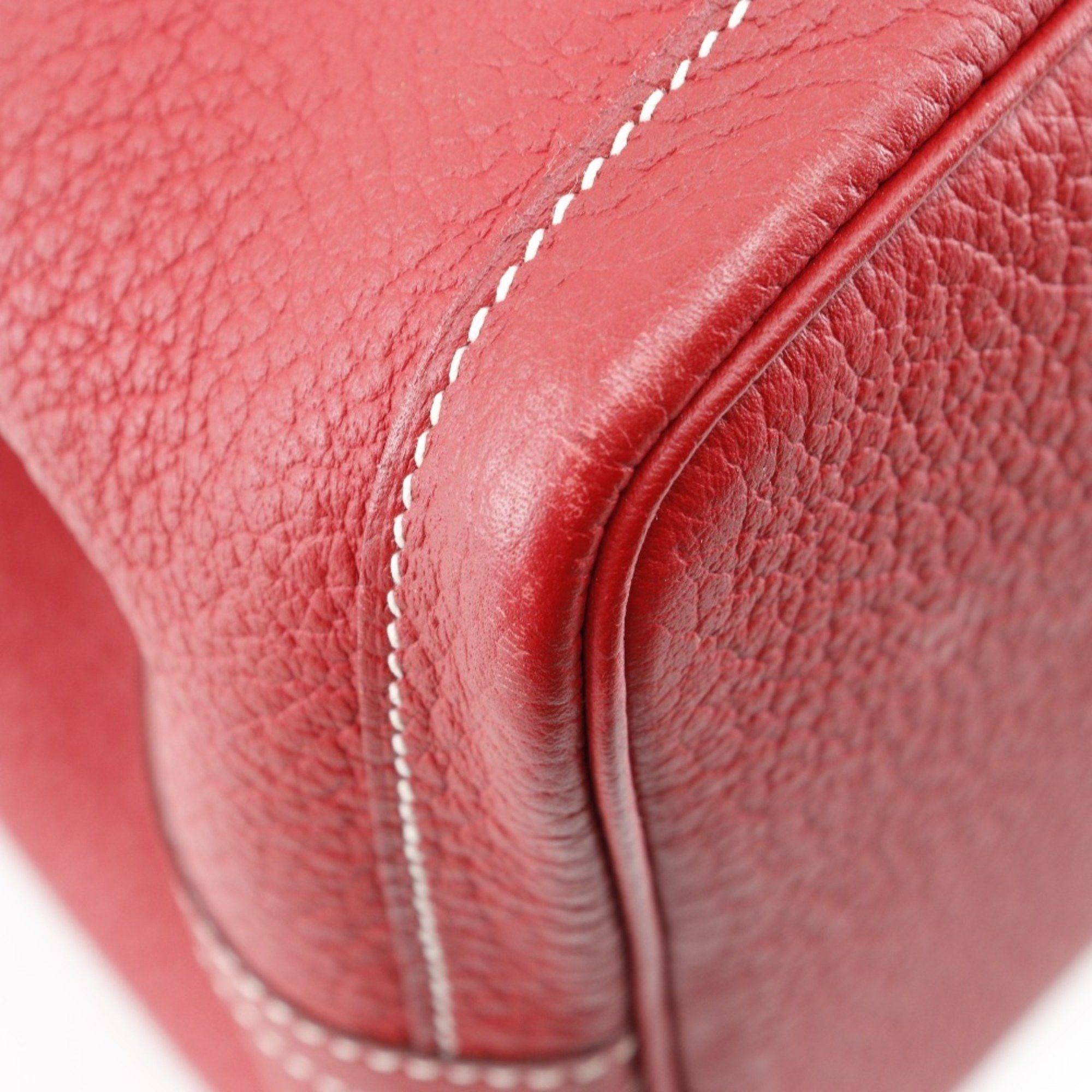 Hermes Hermes Garden PM Tote Bag Negonda 2012 Red □P Snap Button Party Ladies Size ONE SIZE - 4 Thumbnail