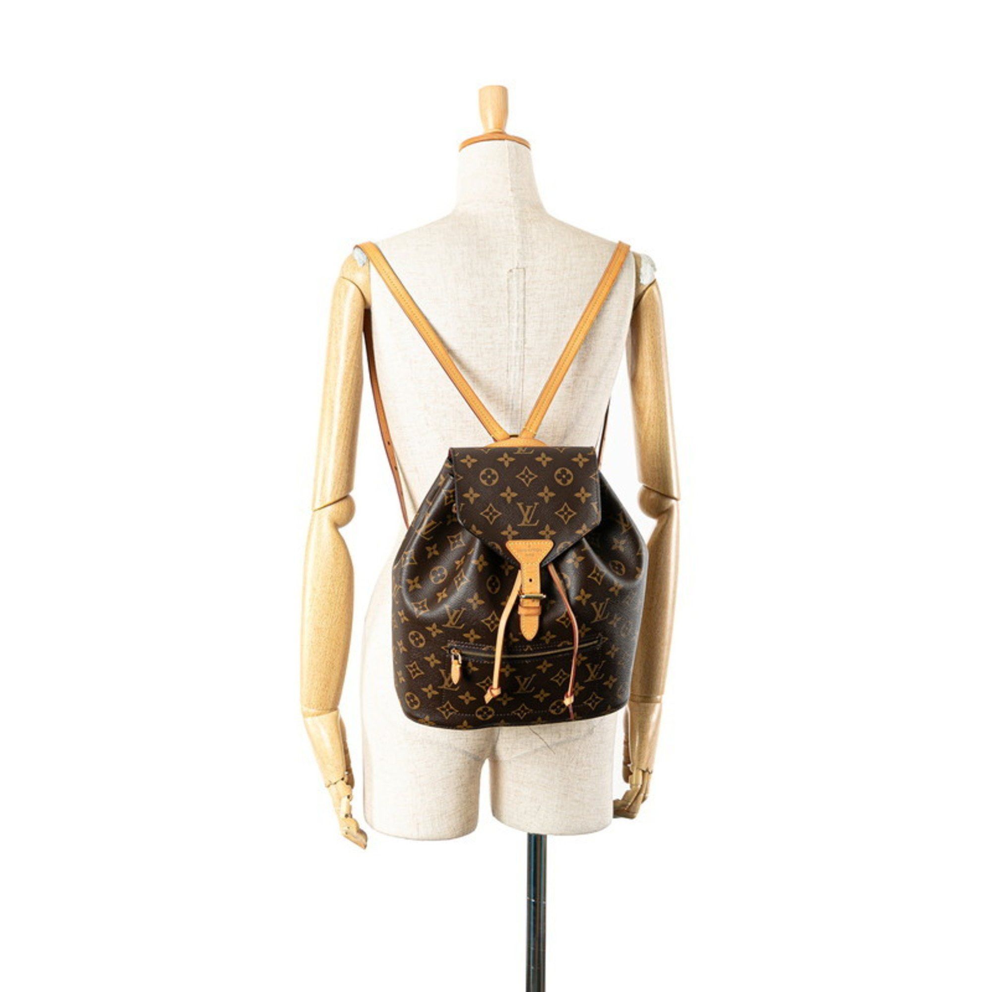 Louis Vuitton Louis Vuitton Monogram Montsouris Backpack M43431 Brown PVC Leather Women's LOUIS VUITTON Size ONE SIZE - 14 Thumbnail