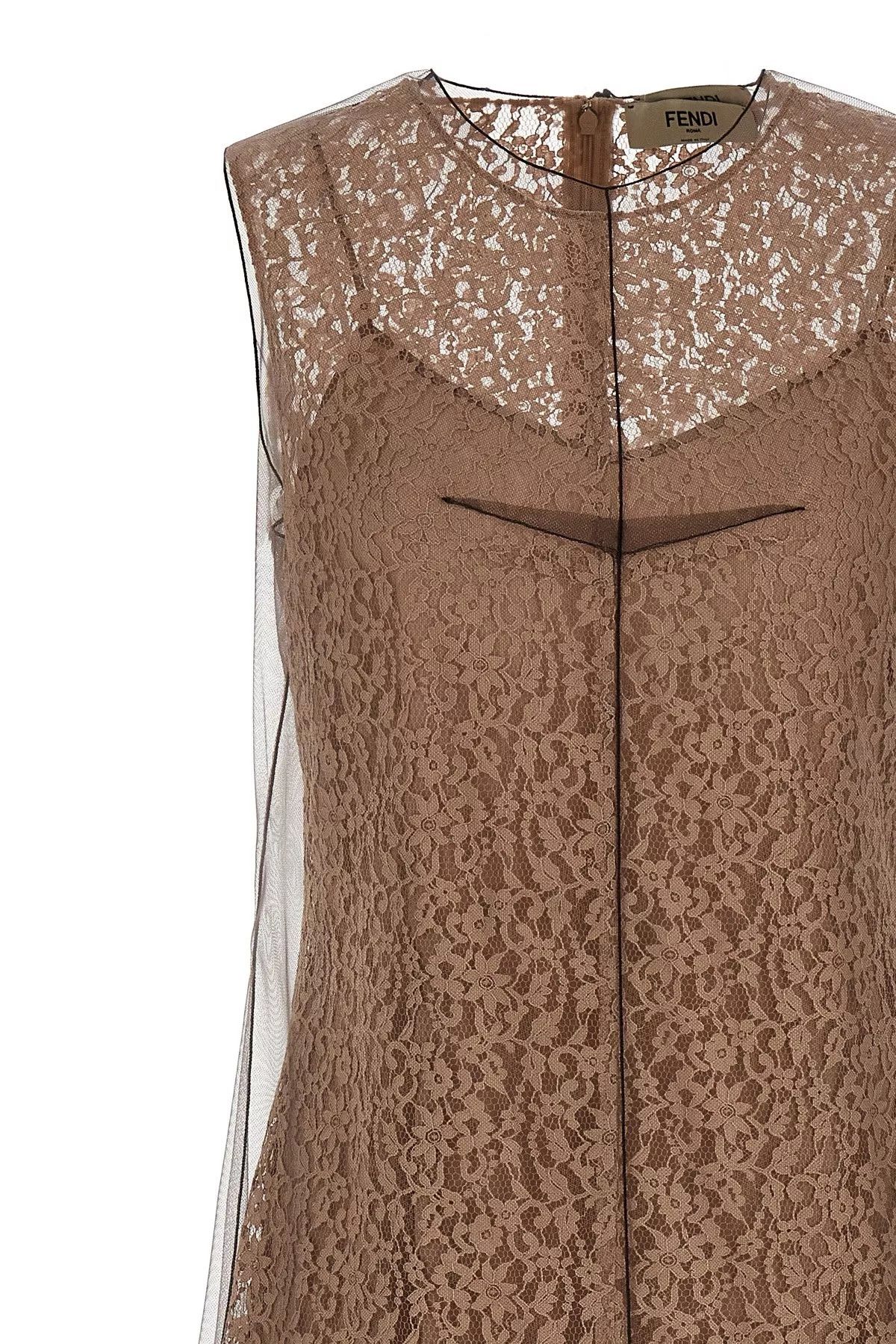 Fendi Floral lace dress Size XS / US 0-2 / IT 36-38 - 4 Thumbnail