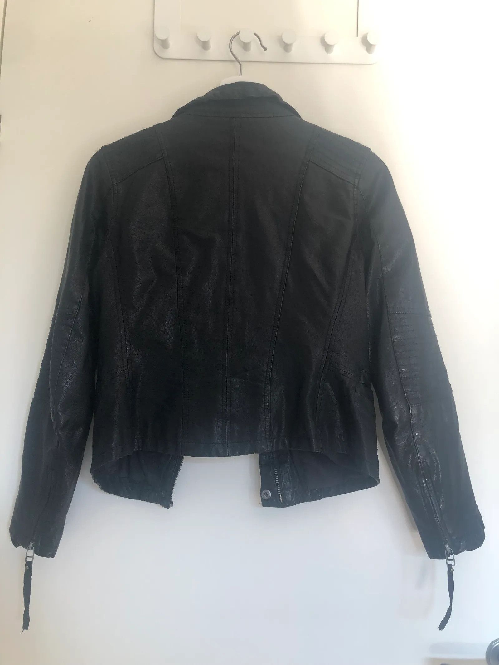 Zara Zara Bikermodell Leather Jacket Size M / US 6-8 / IT 42-44 - 4 Thumbnail