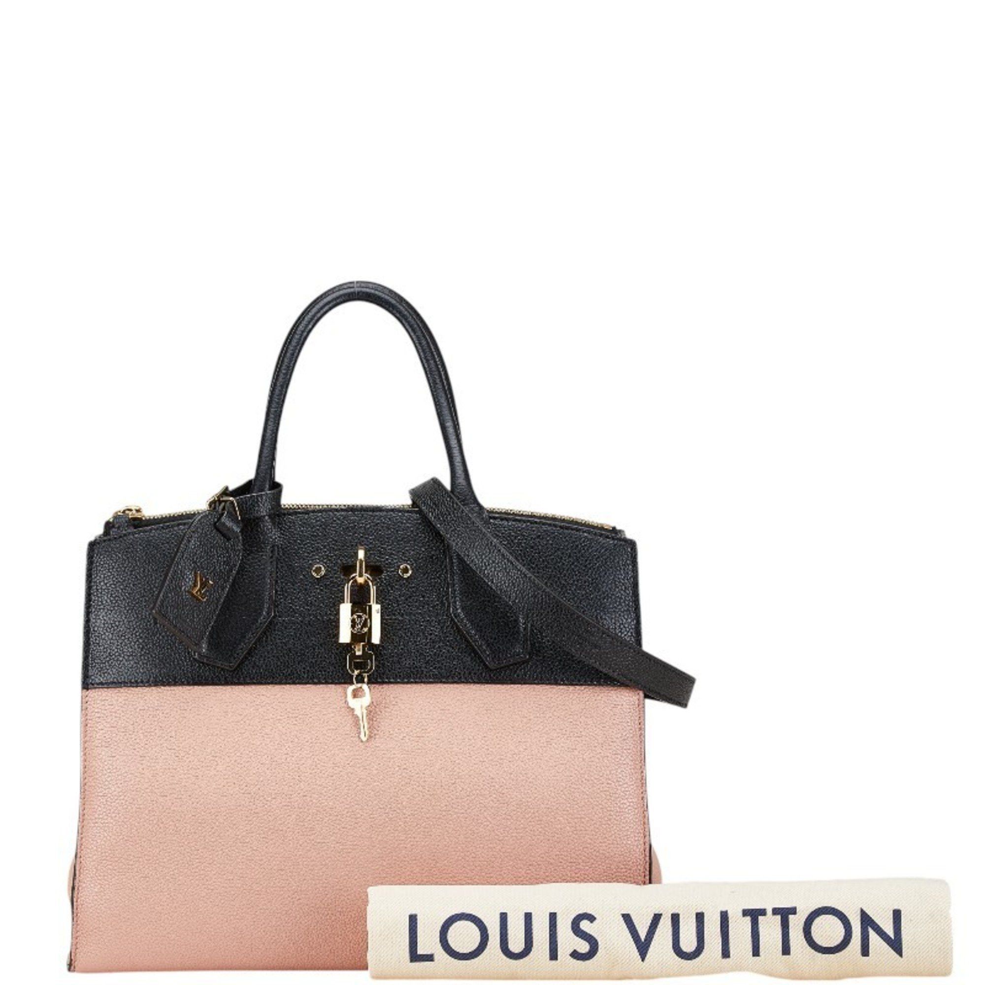 Louis Vuitton Louis Vuitton City Steamer MM Handbag Shoulder Bag M51036 Vanille Beige Noir Leather Women's LOUIS VUITTON Size ONE SIZE - 13 Thumbnail