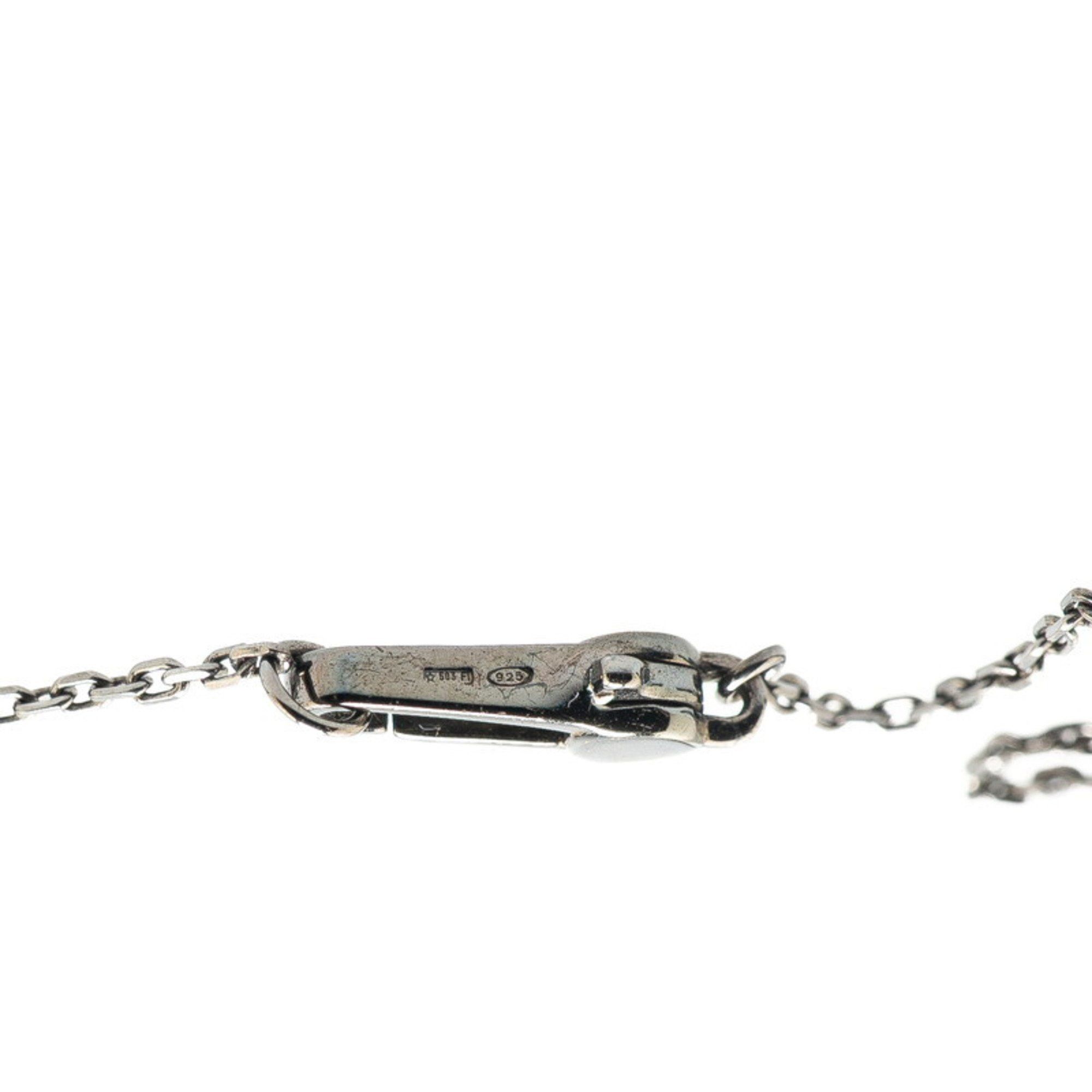 Gucci Cutout G Cross Pendant Necklace 228363 SV925 Silver Ruthenium Women's GUCCI