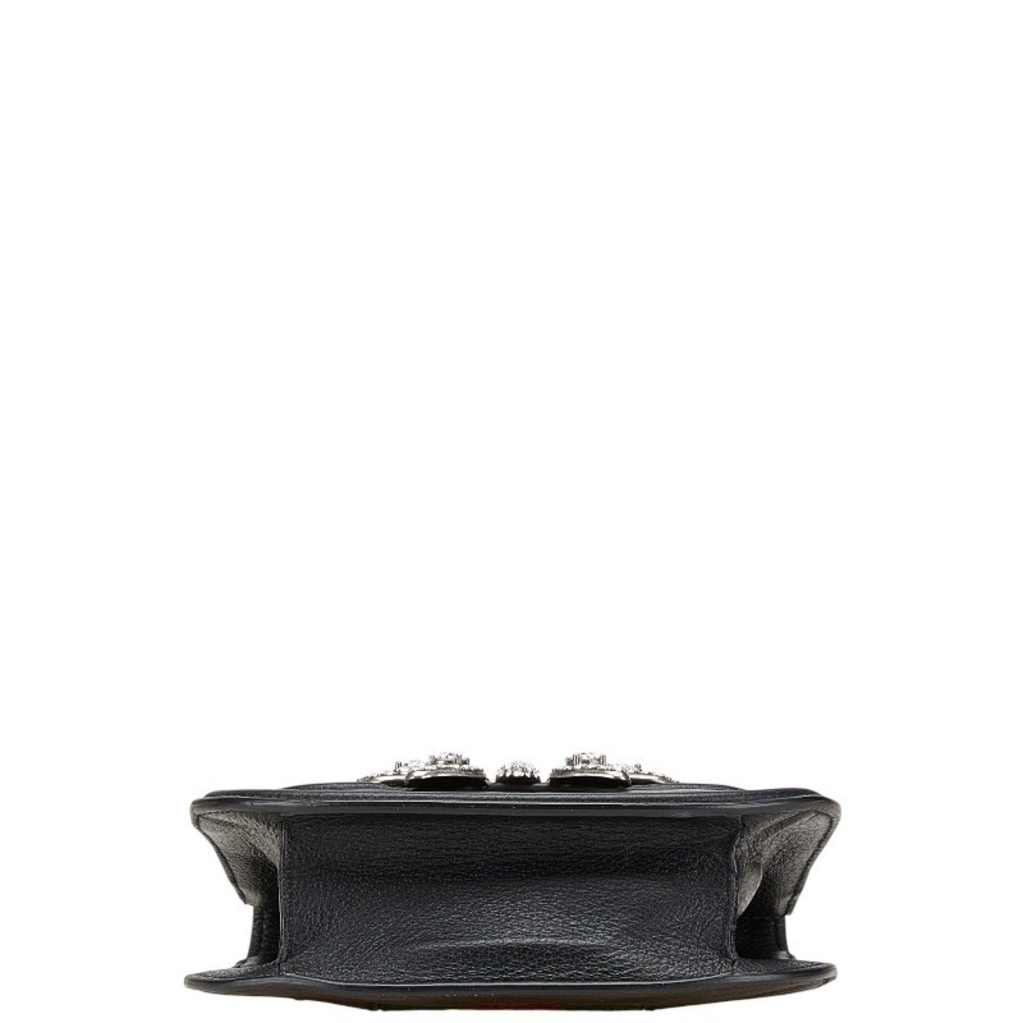 Gucci Sherry Line Totem Butterfly Shoulder Bag 505387 Black